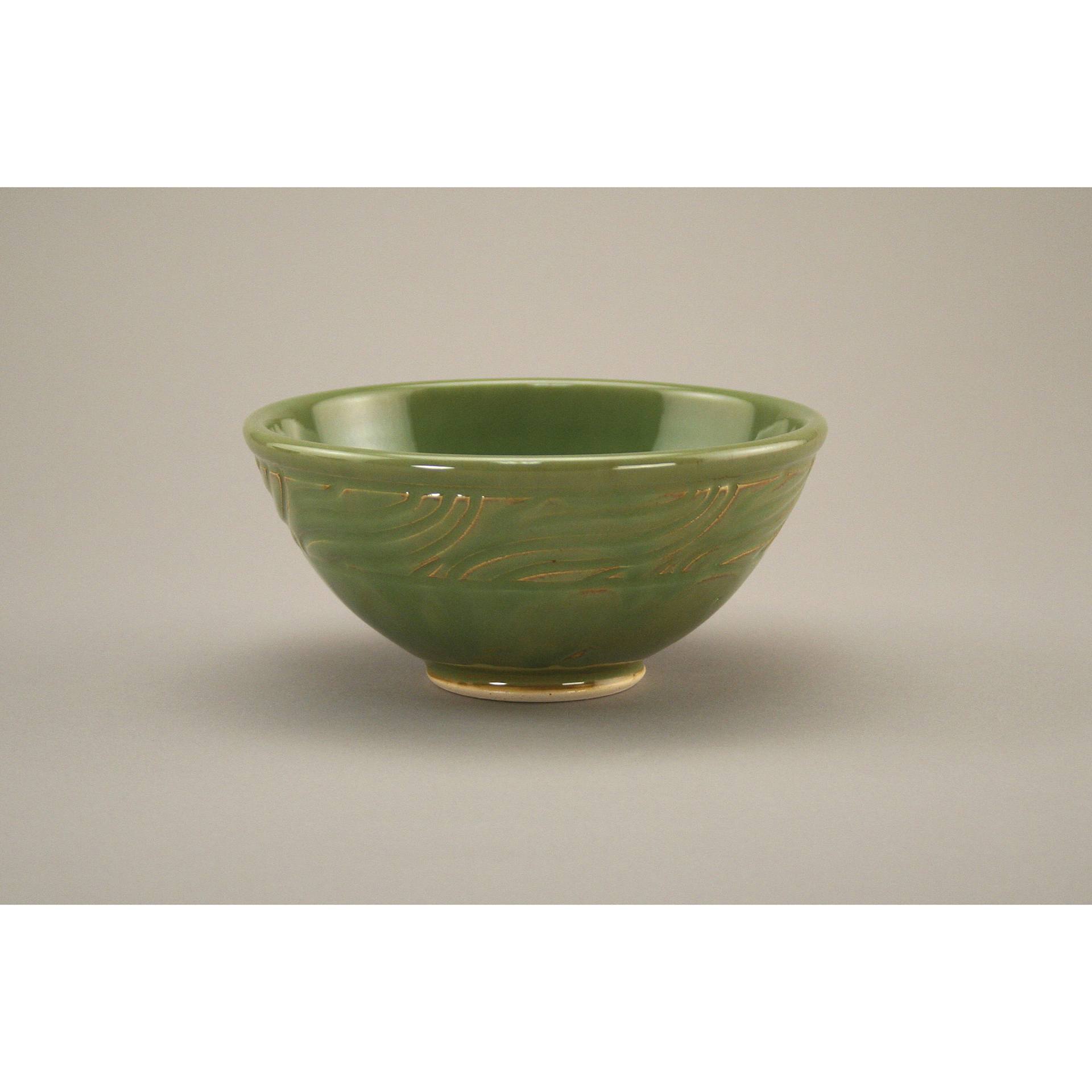 Amaco Potter's Choice Glaze - Lustrous Jade applied to a bowl