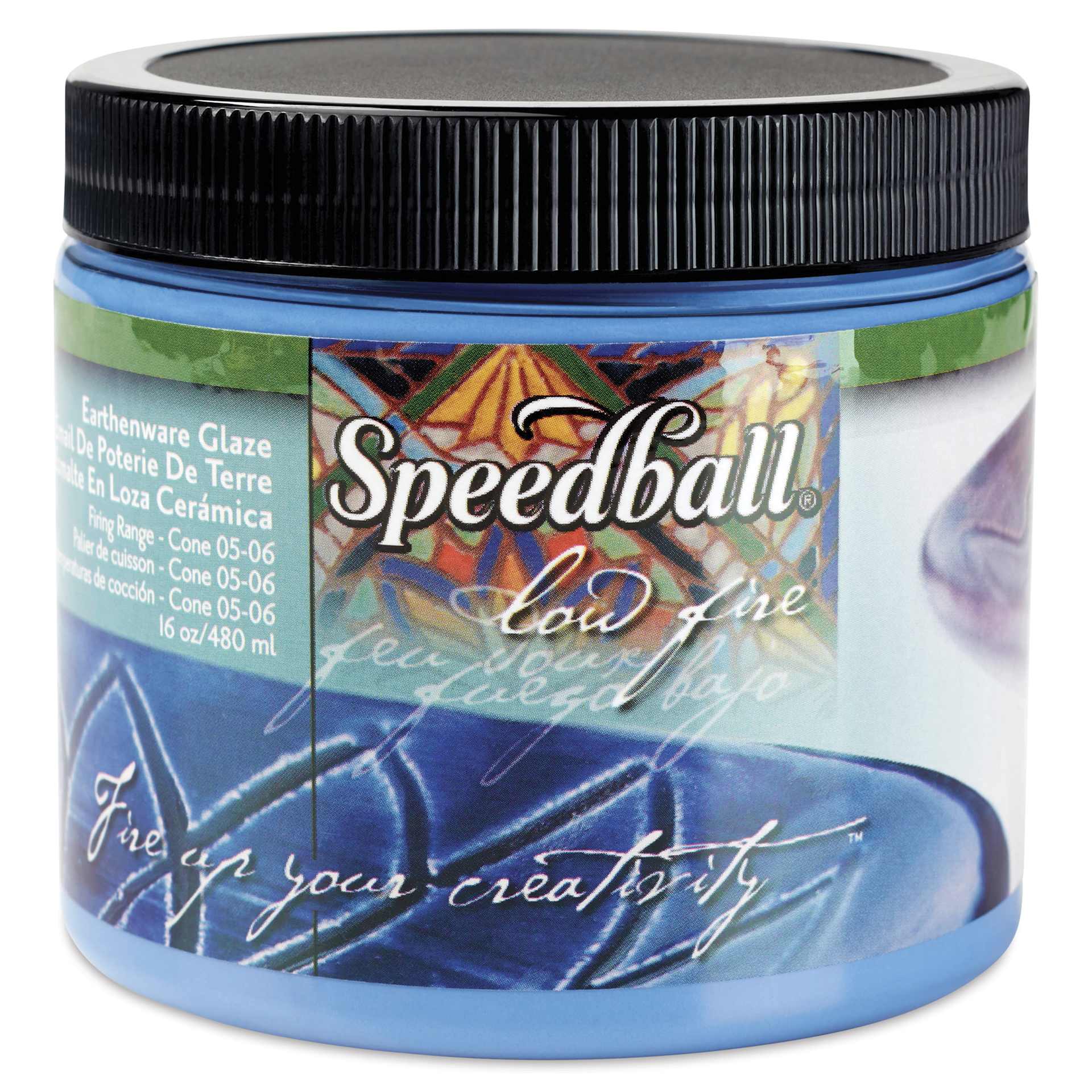 Speedball Earthenware Glaze - 16 oz, Royal Blue