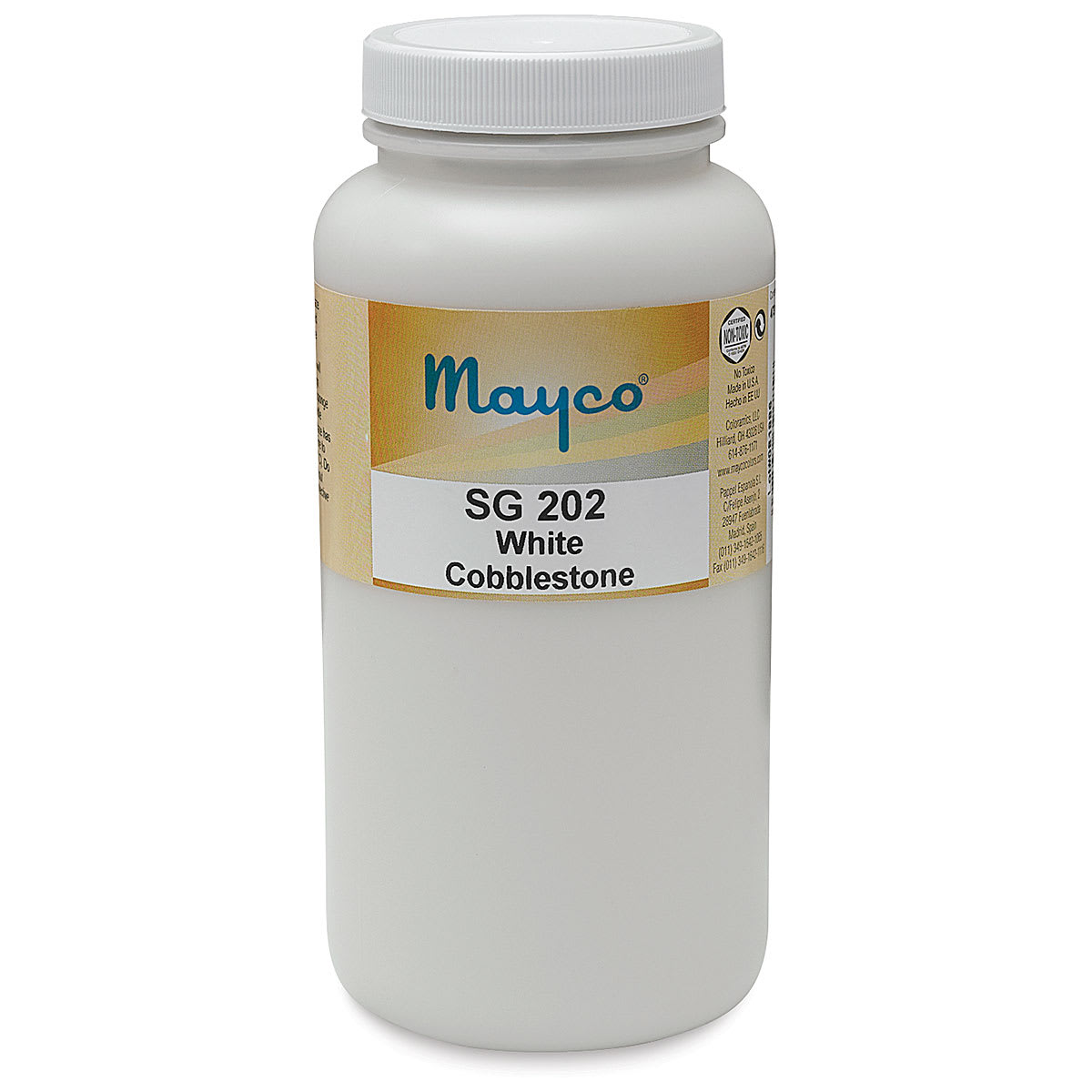 Mayco Cobblestone Glaze - Pint, White container
