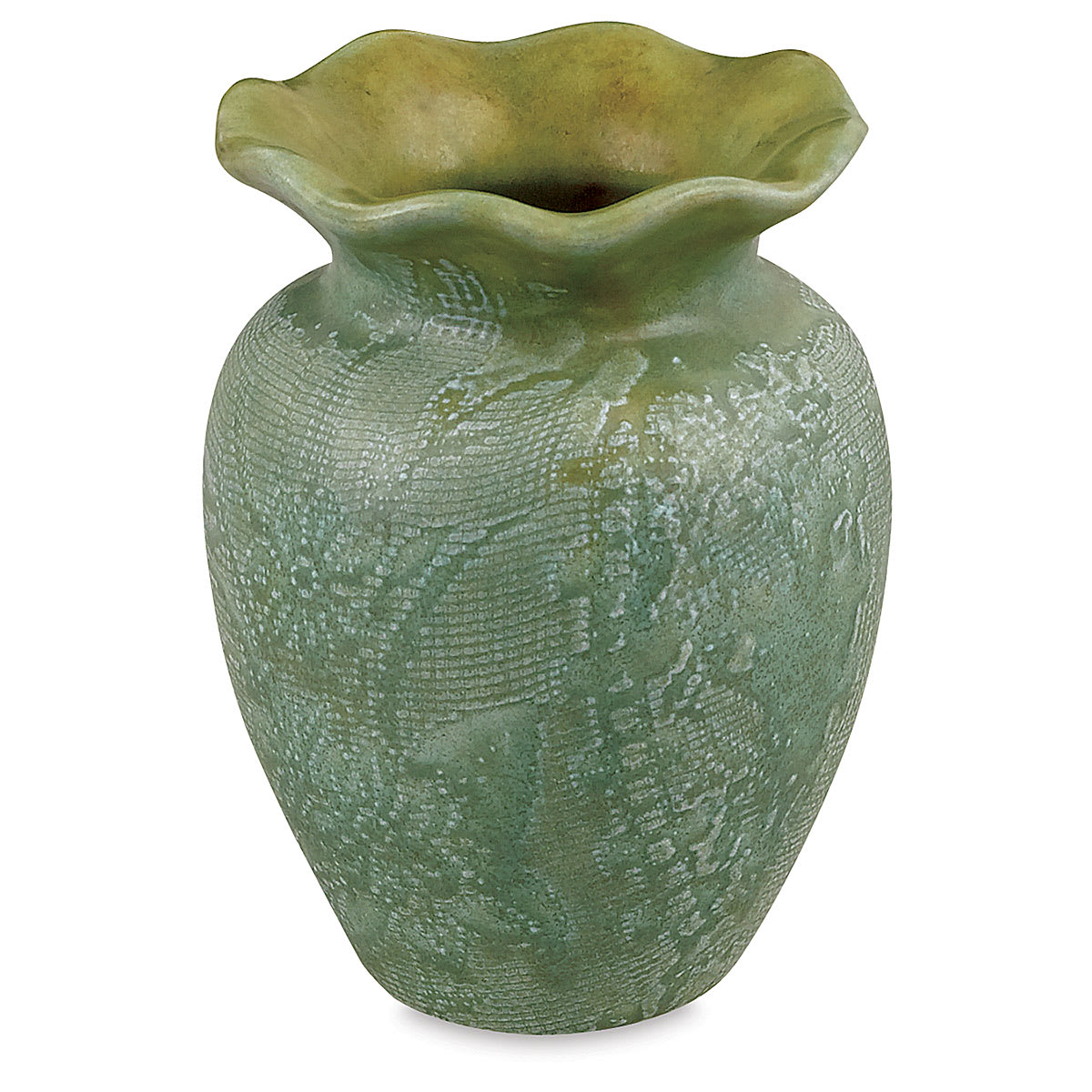 Vase covered with final layer of Mayco Snowfall Glaze