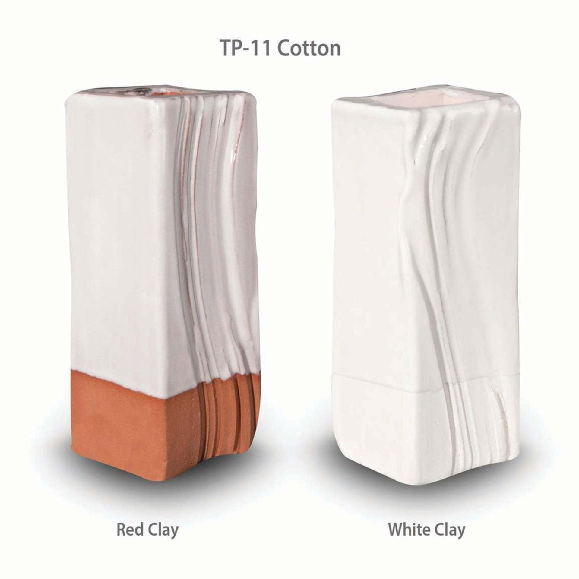 Amaco Teacher's Palette Glaze - Pint, Cotton clay comparison