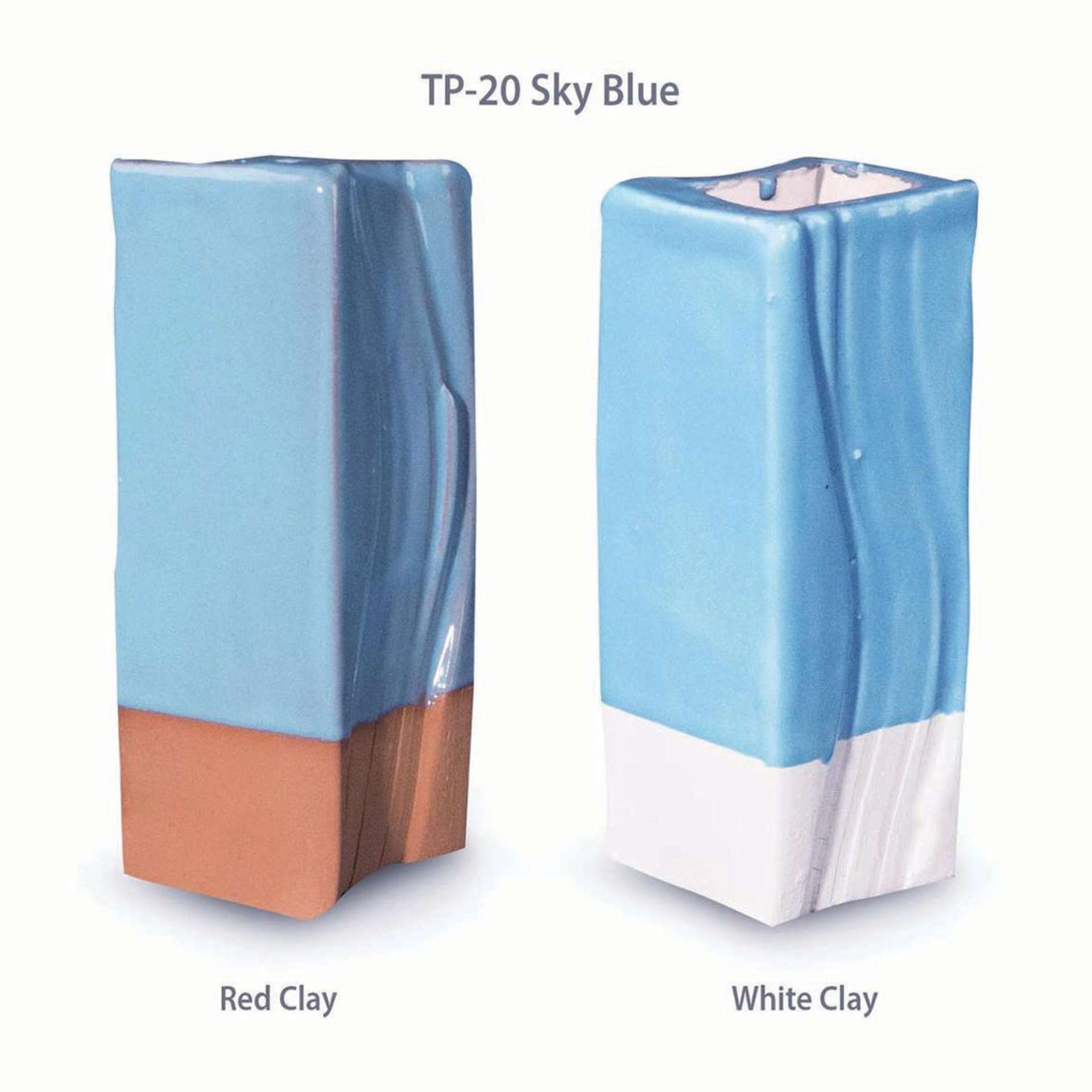 Amaco Teacher's Palette Glaze - Pint, Sky Blue clay comparison