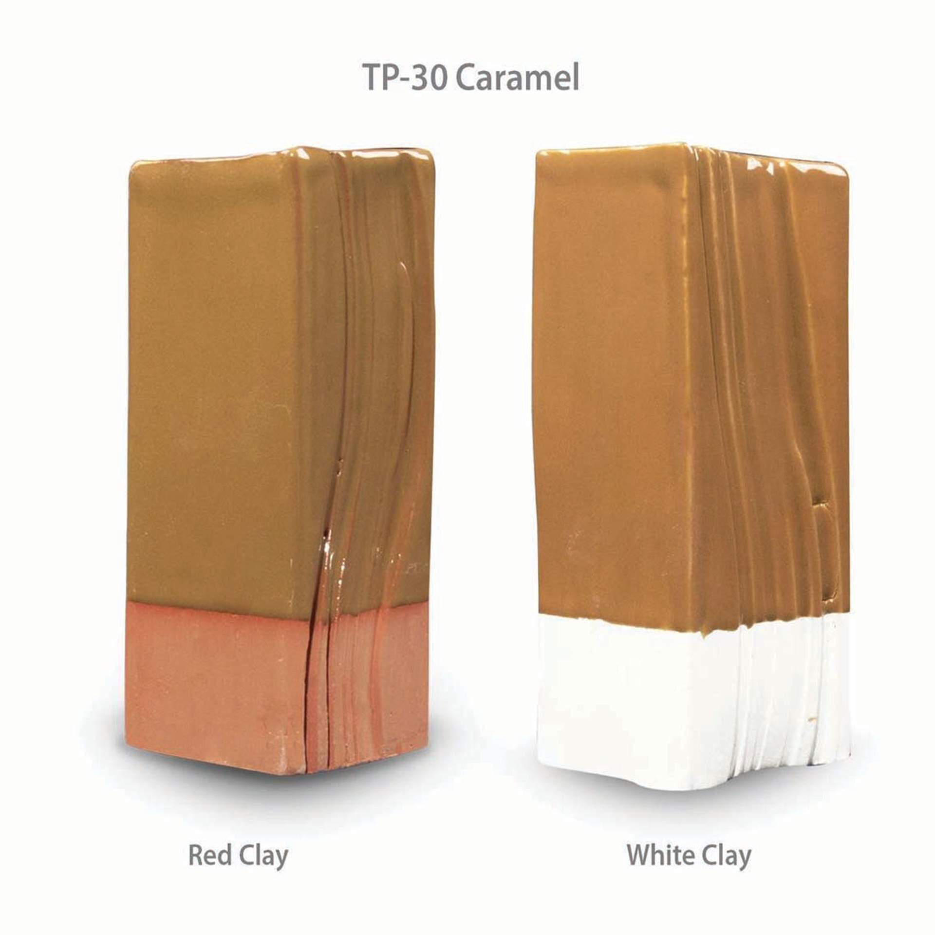 Amaco Teacher's Palette Glaze - Pint, Caramel clay comparison