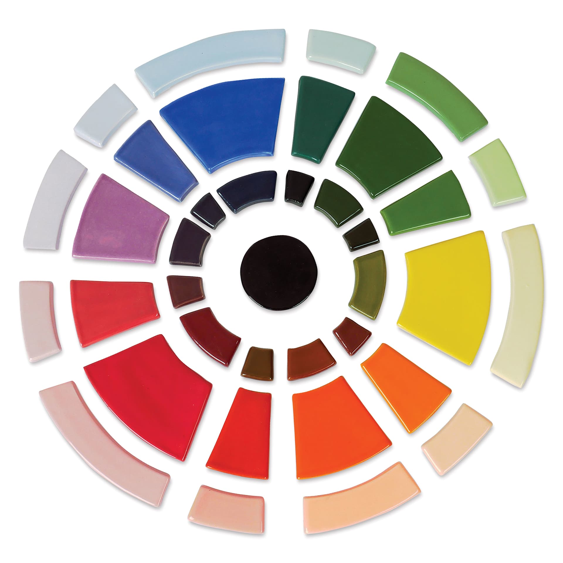 Amaco Teacher's Palette Glazes color wheel displaying available colors