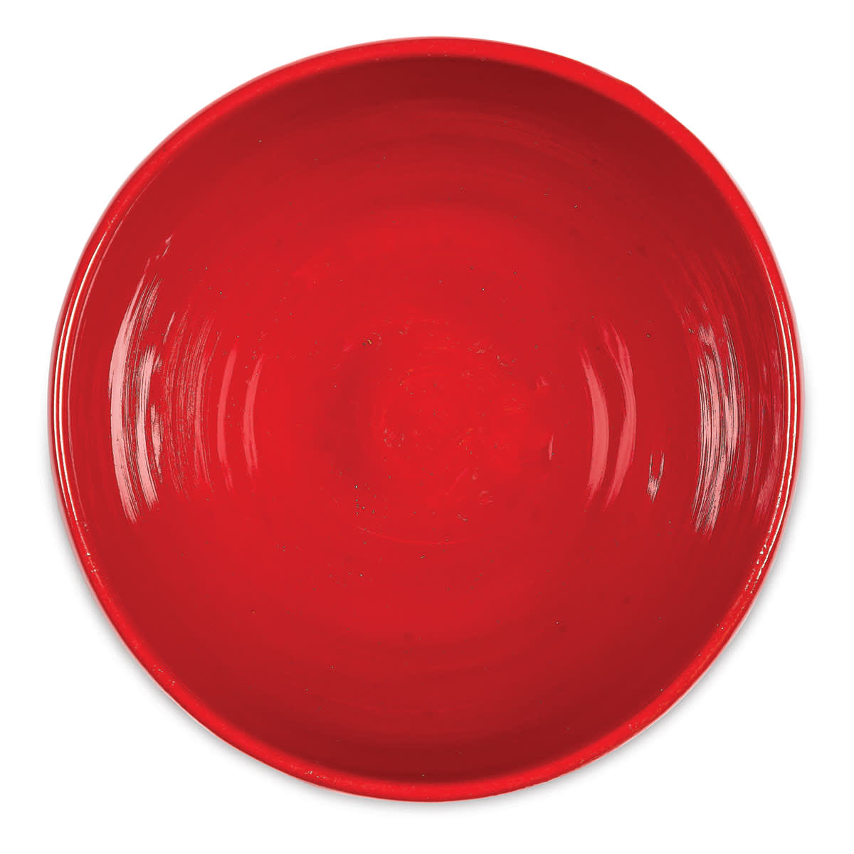 Blick Essentials Gloss Glaze, Candy Apple. Example of use. Fired at Cone 06 on Blick Low Fire Red Clay.