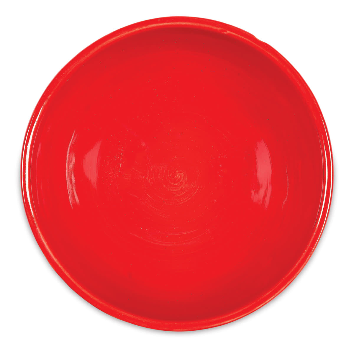 Blick Essentials Gloss Glaze, Candy Apple. Example of use. Fired at Cone 06 on Blick Talc Free White Clay.