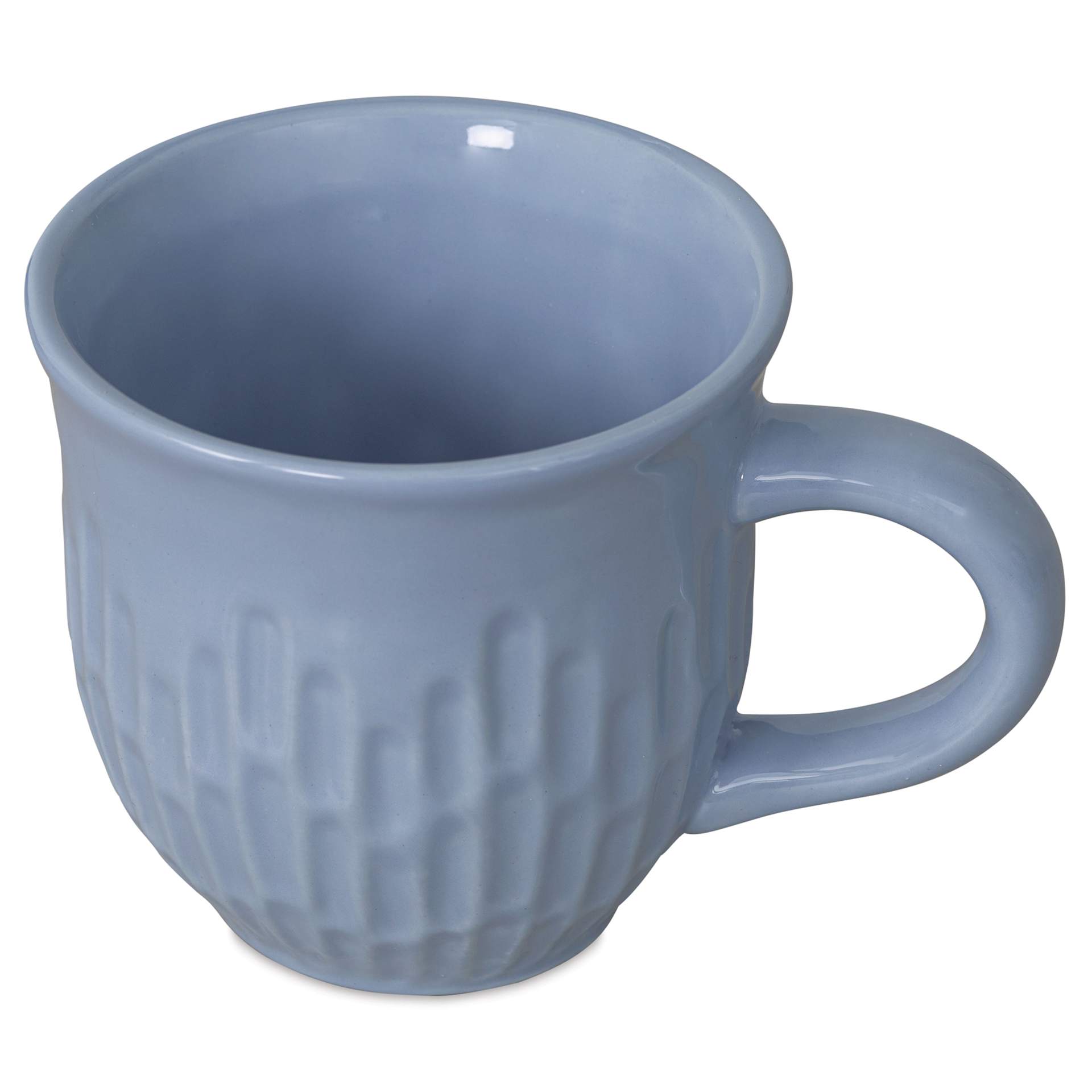 Blick Essentials Gloss Glaze - Periwinkle - finished mug example