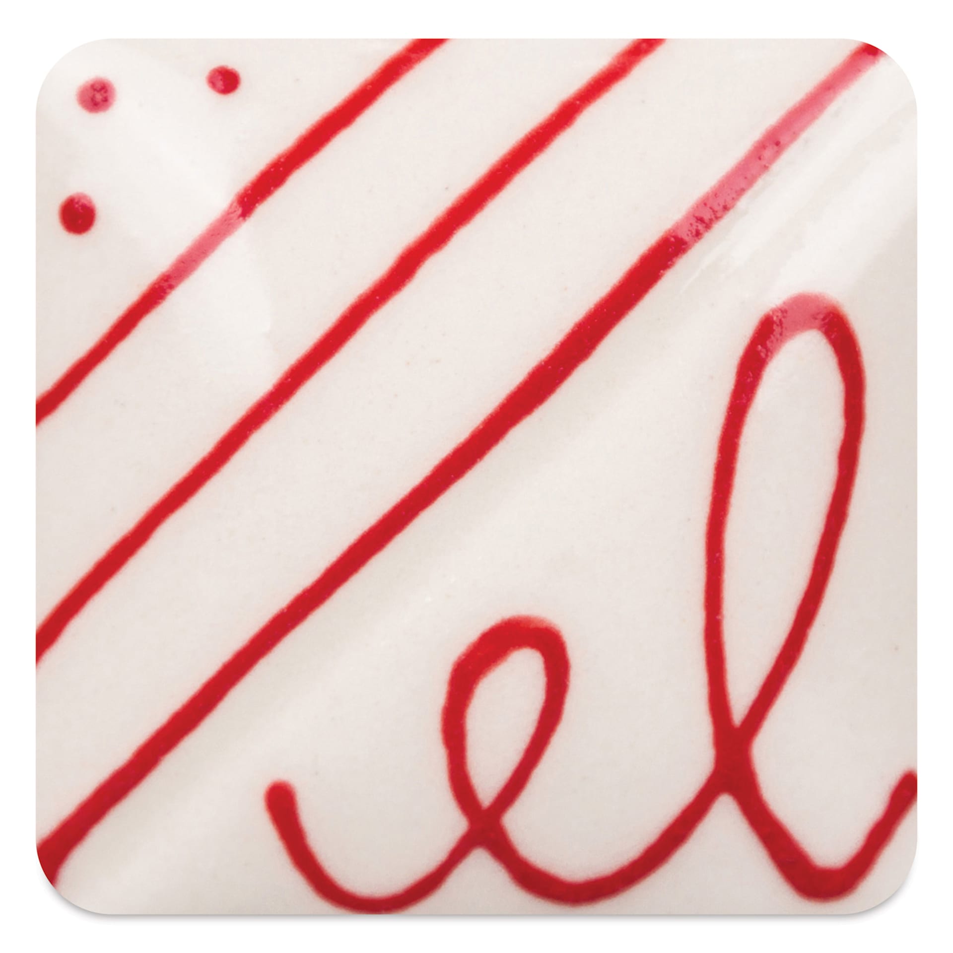 Mayco Designer Liners - Red fired to cone 6 oxidation