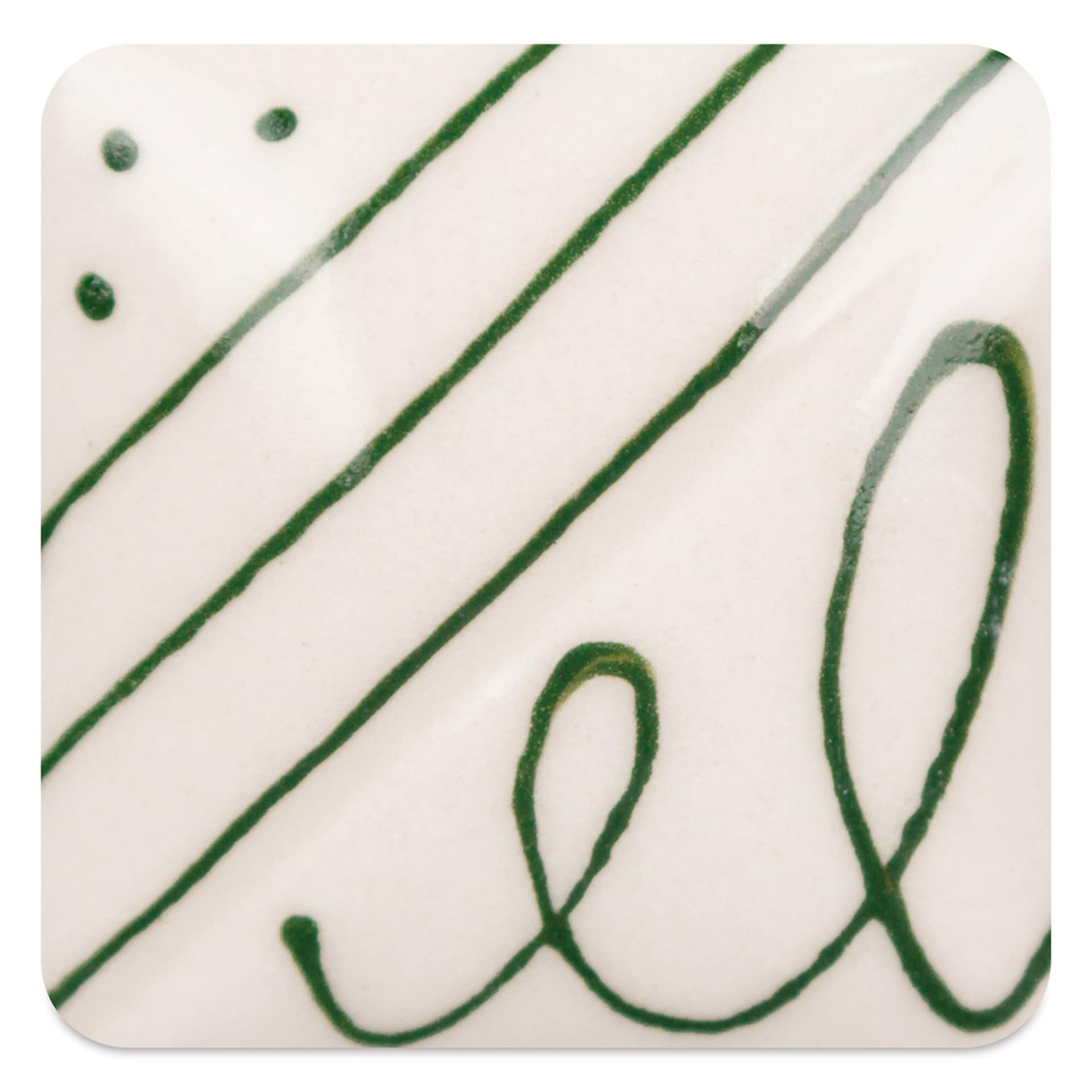 Mayco Designer Liners - Green fired to cone 6 oxidation