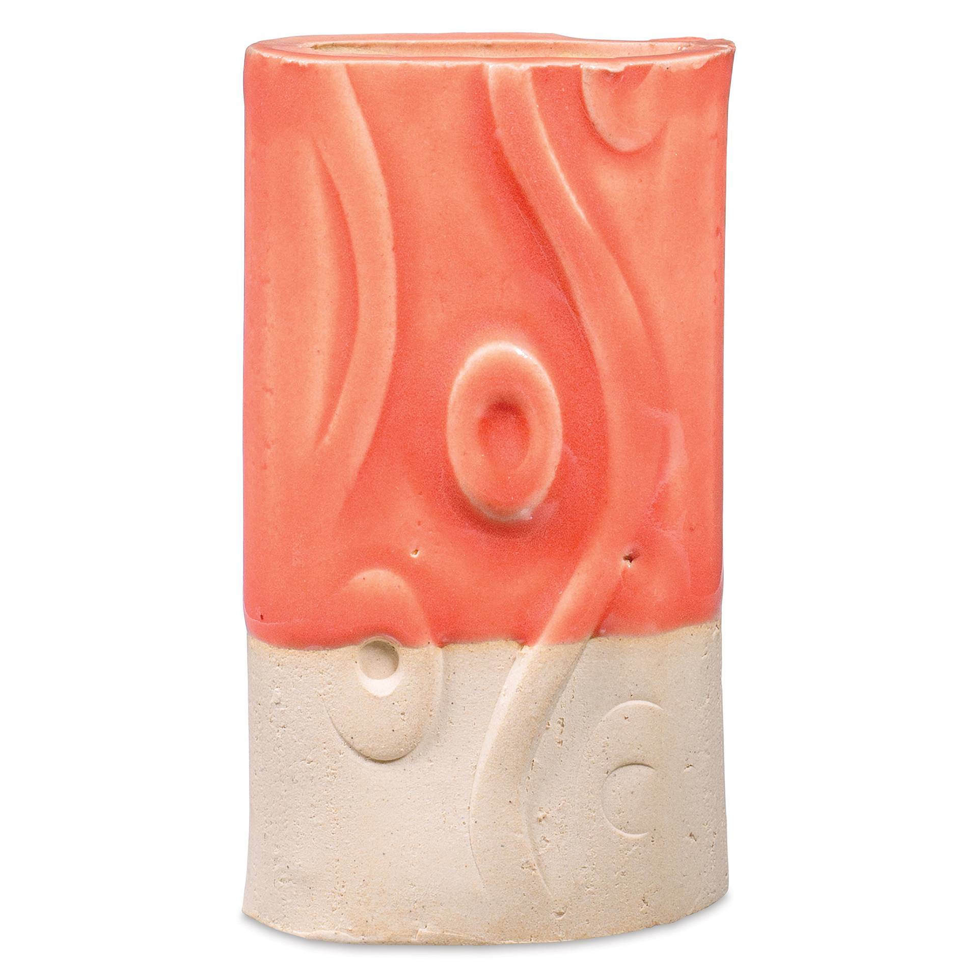 Amaco Celadon Glazes - 10 lb (Dry), Poppy, fired on Buff Stoneware #46