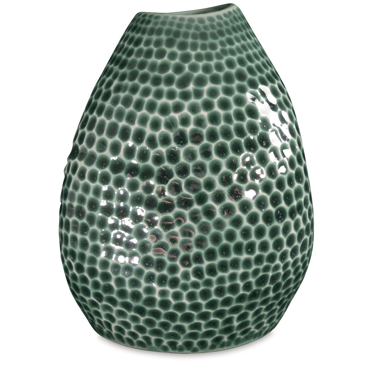 Amaco Celadon High-Fire Liquid Glaze applied to vase