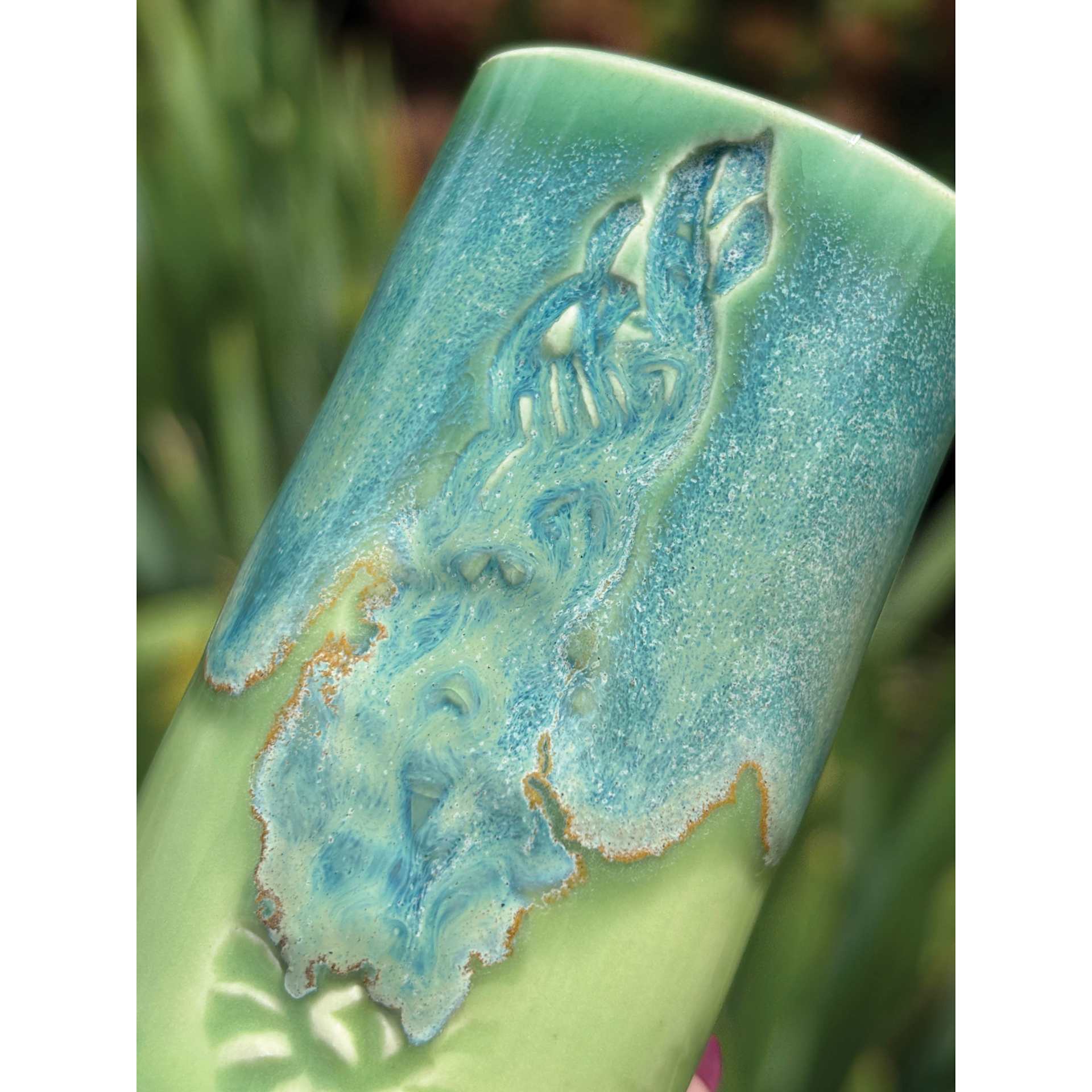 Amaco Celadon Glazes - Saguaro fired to cone 6 oxidation beneath PC46