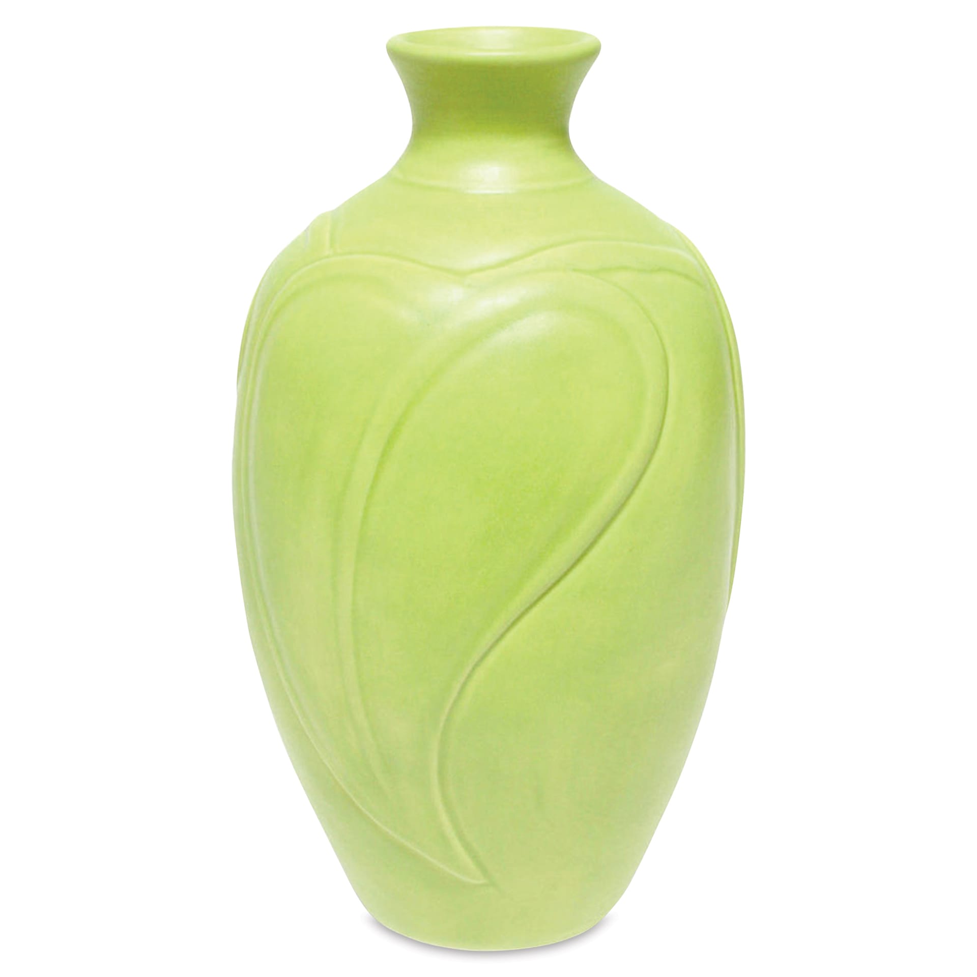 Amaco Satin Matte Glaze - SM-42 Mint applied to upright vase