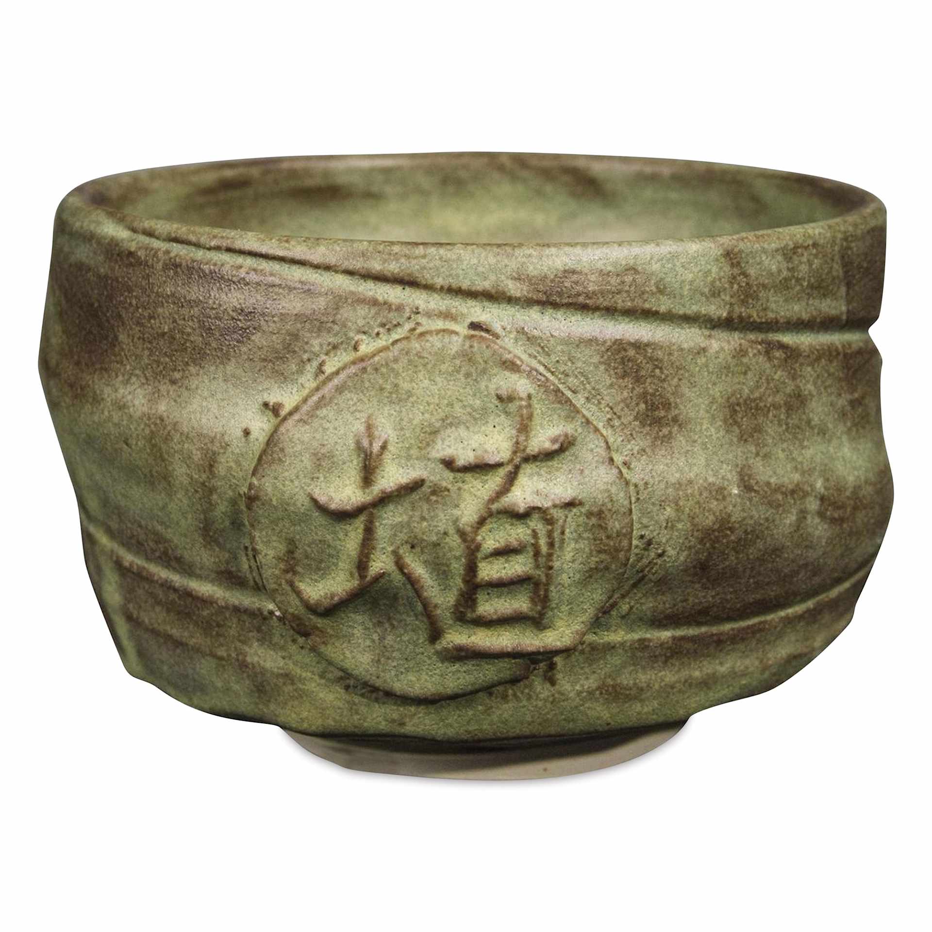 Amaco Matte Shino Lead-Free Glaze - SH-46 Matcha, Pint, bowl