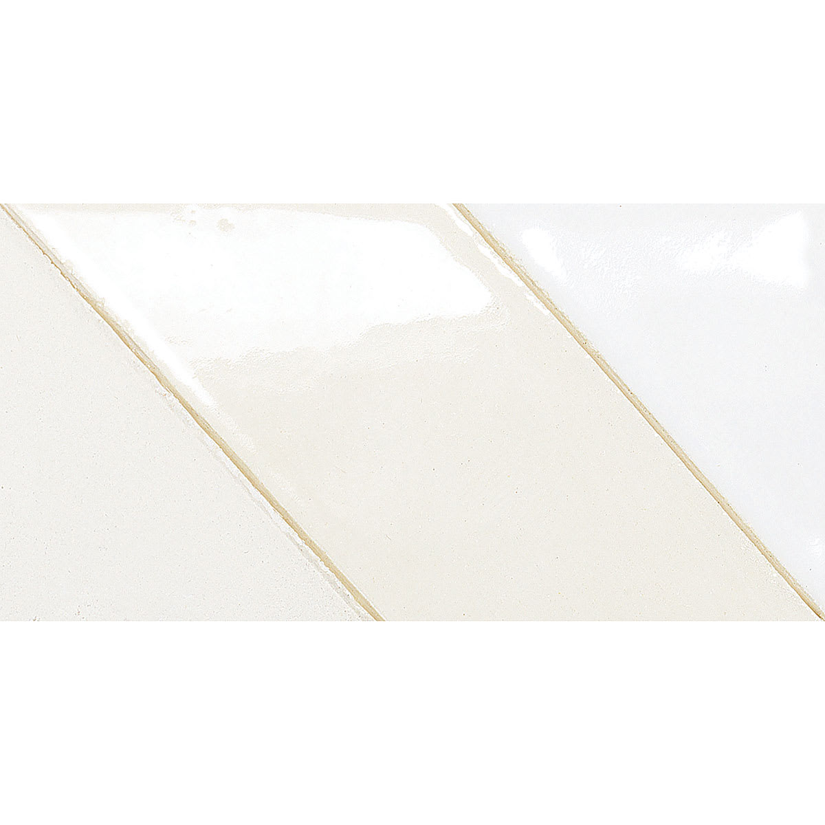 Amaco No. 25 White Art Clay in bisque fired, with clear glaze, and with white glaze