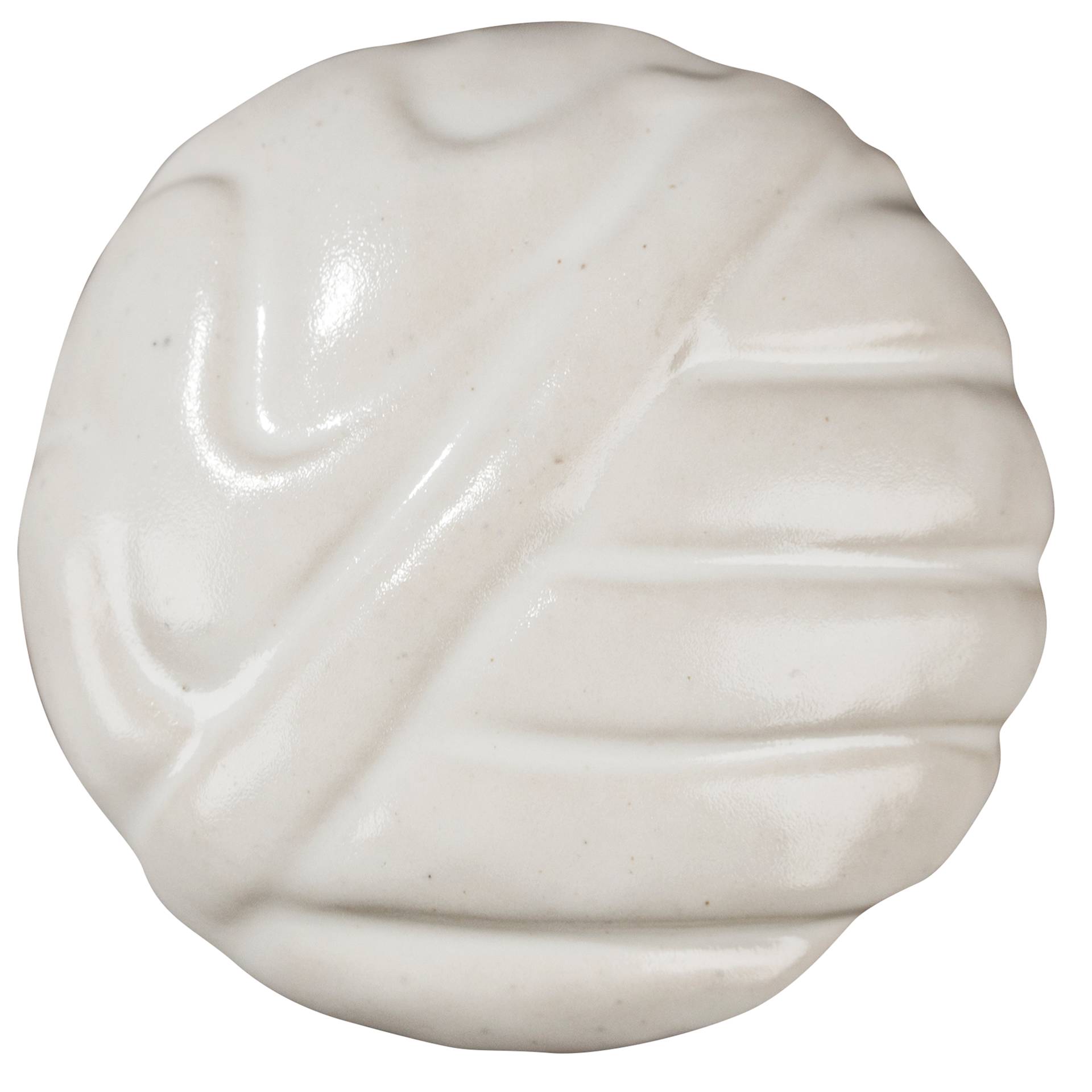 Amaco No. 46 Buff Stoneware Moist Clay - 50 lb fired with HF-11 White glaze applied