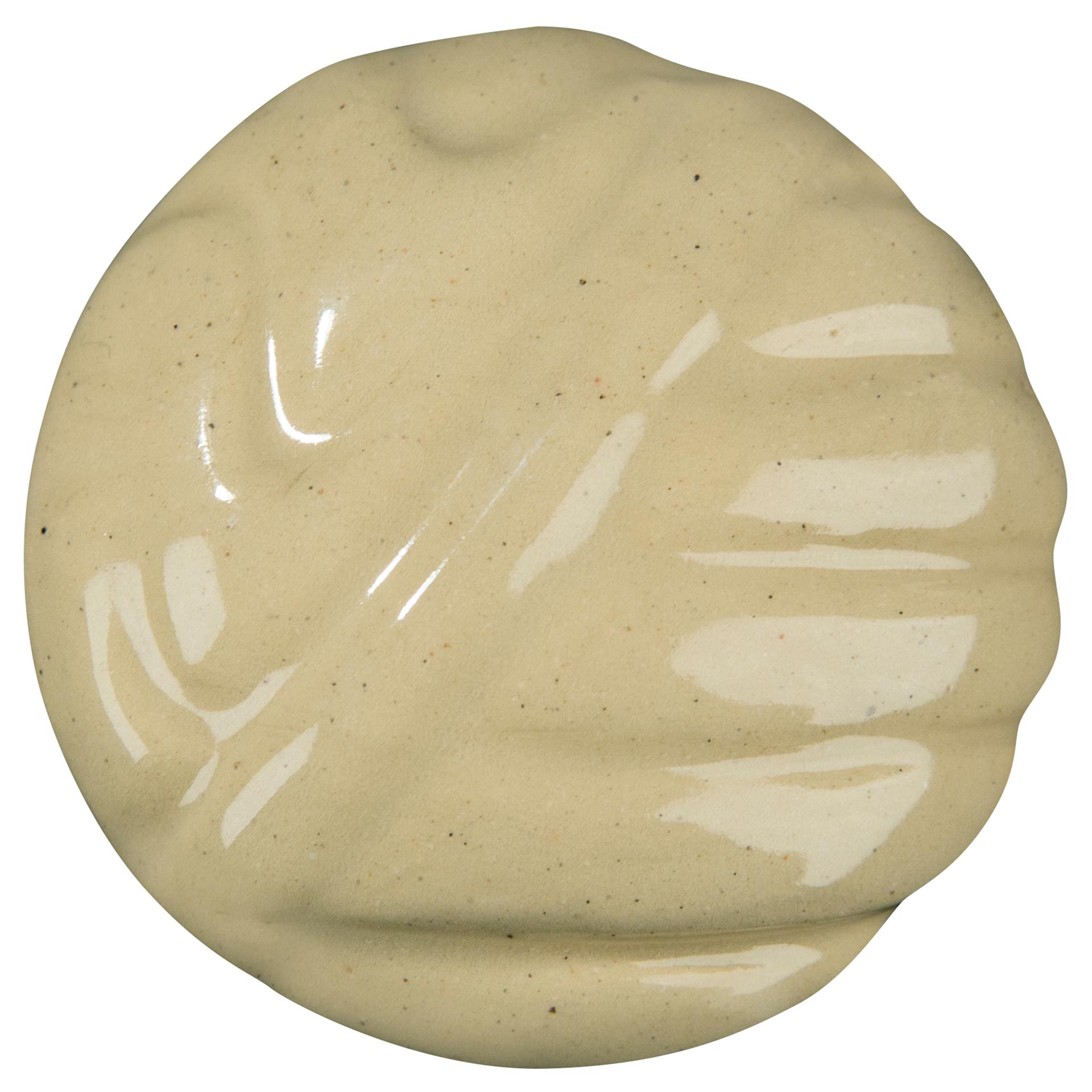 Amaco No. 46 Buff Stoneware Moist Clay - 50 lb fired with HF-9 Clear glaze applied