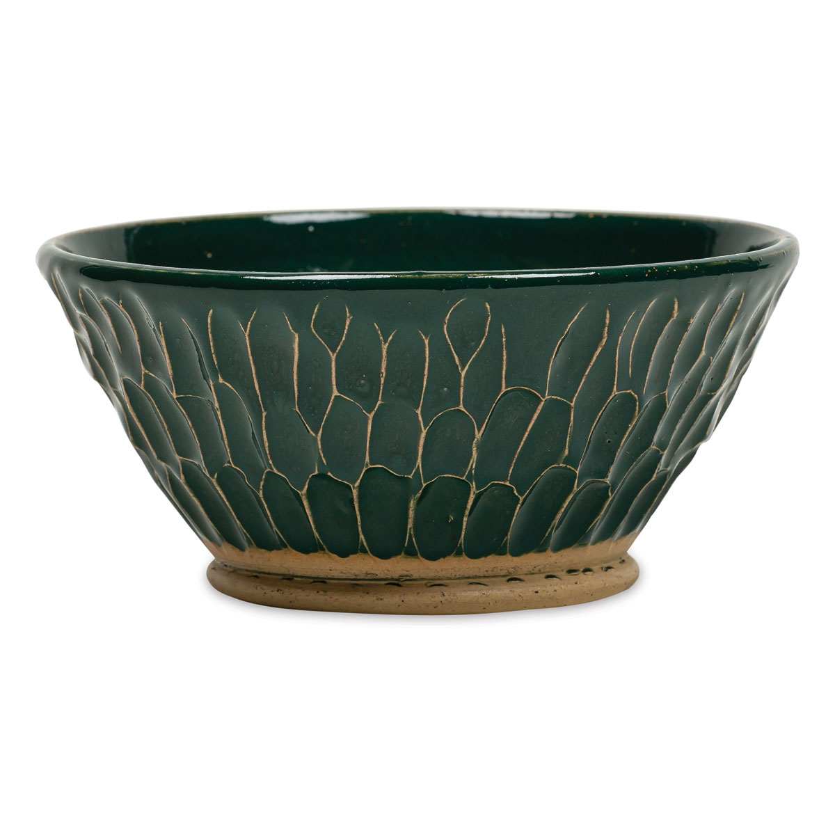 Blick Stoneware Clay - Example of Use (side view). Fired Cone 6 using Blick Essentials Glaze, Jade (Sold Separately)