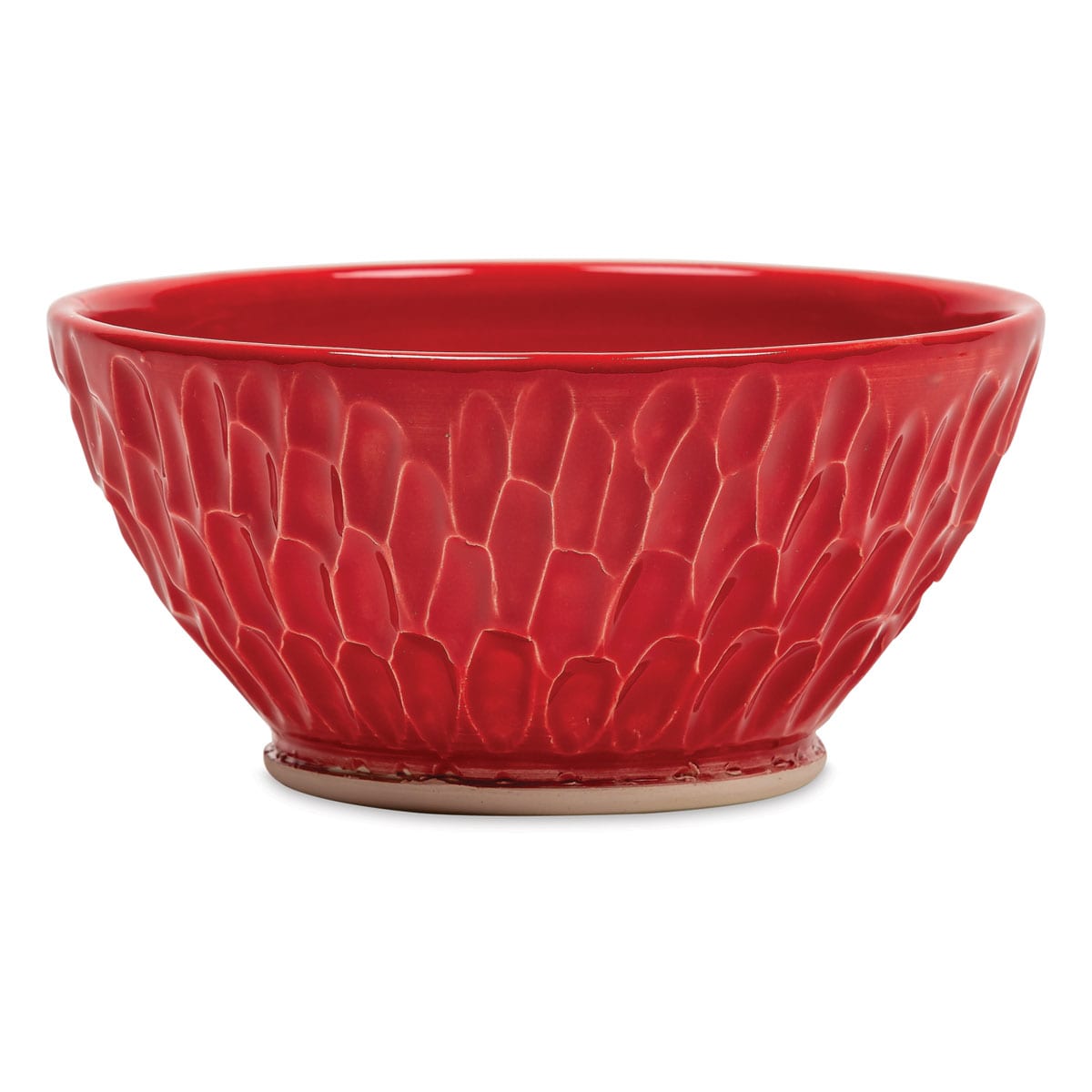 Blick Talc-Free White Clay - Example of Use (side view). Fired Cone 06 using Blick Essentials Glaze, Candy Apple (Sold Separately) Blick Talc-Free White Clay - Example of Use (side view). Fired Cone 06 using Blick Essentials Glaze, Candy Apple (Sold Separately)