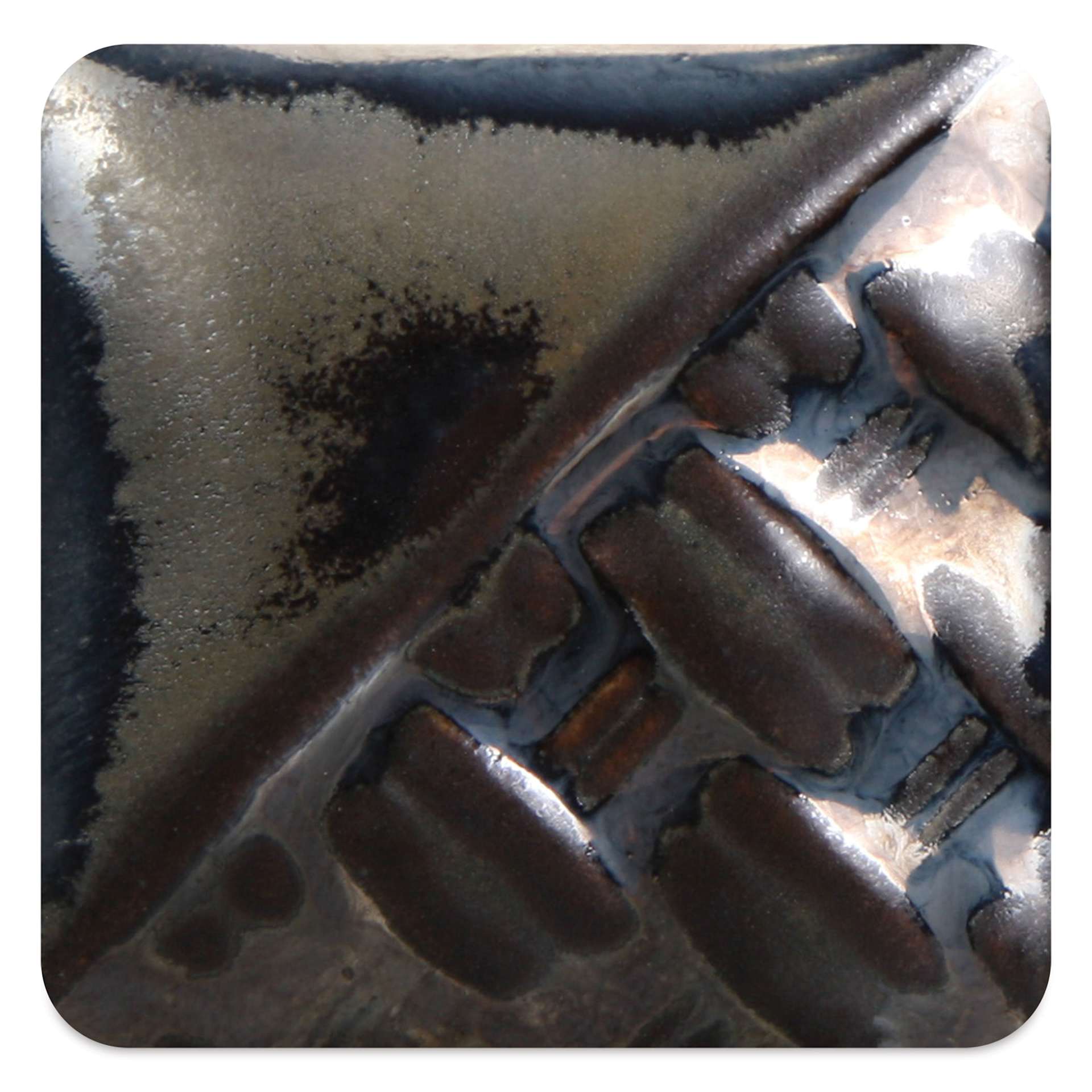 Mayco Stoneware Classic Glaze - Mirror Black, fired at cone 10 reduction
