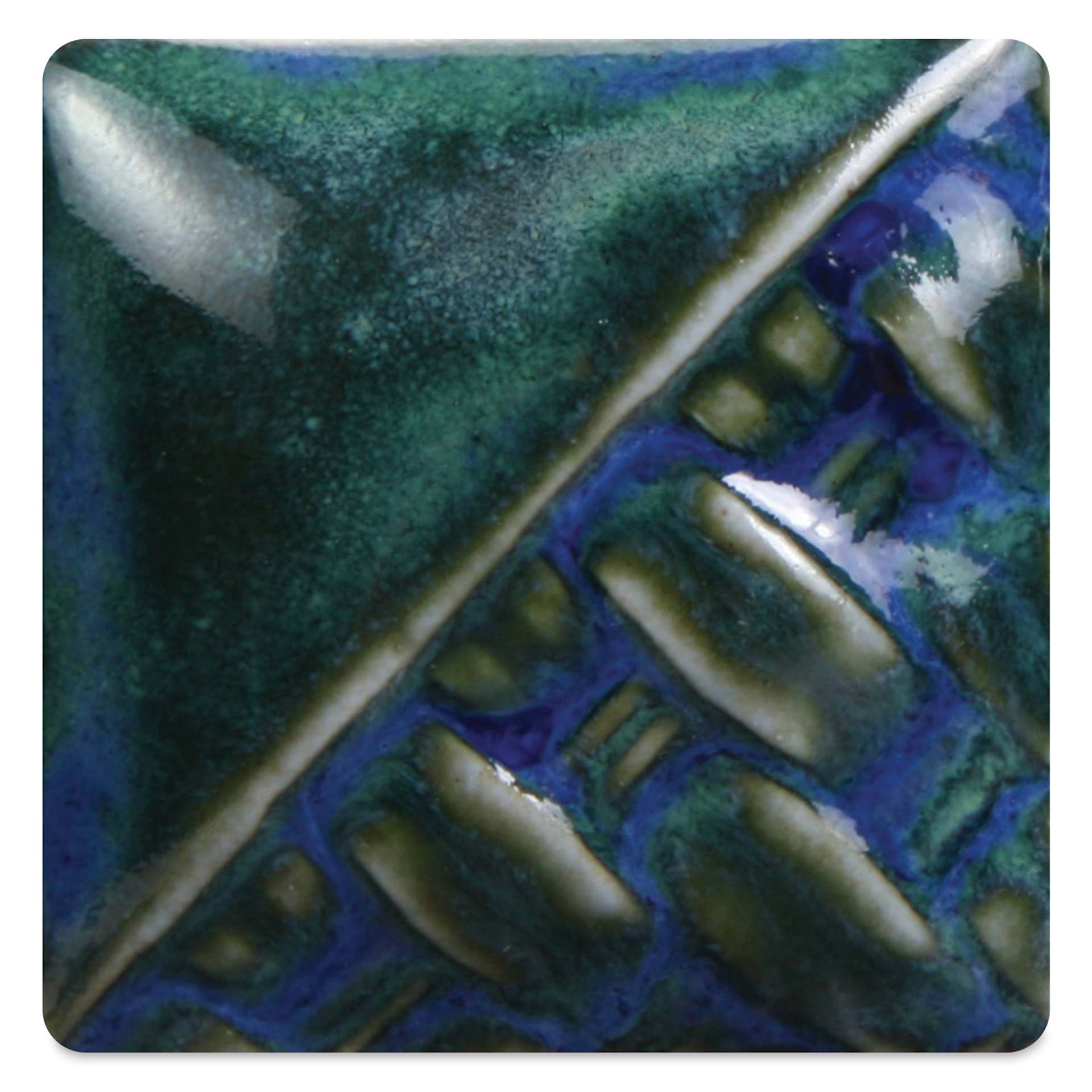 Mayco Stoneware Classic Glaze - Blue Surf, Gallon, fired at cone 10 reduction
