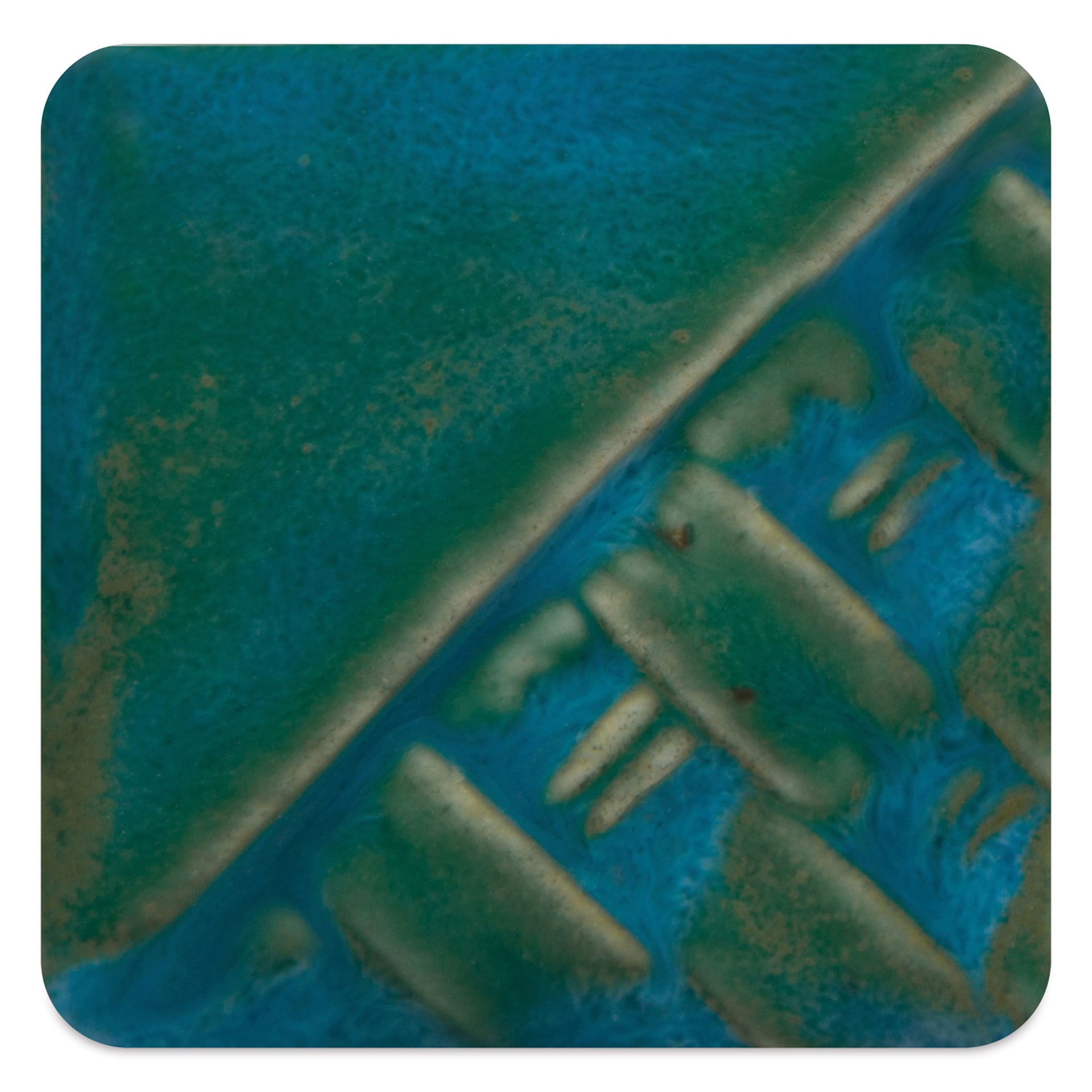 Mayco Stoneware Classic Glaze - Tropical Teal, fired at cone 10 reduction