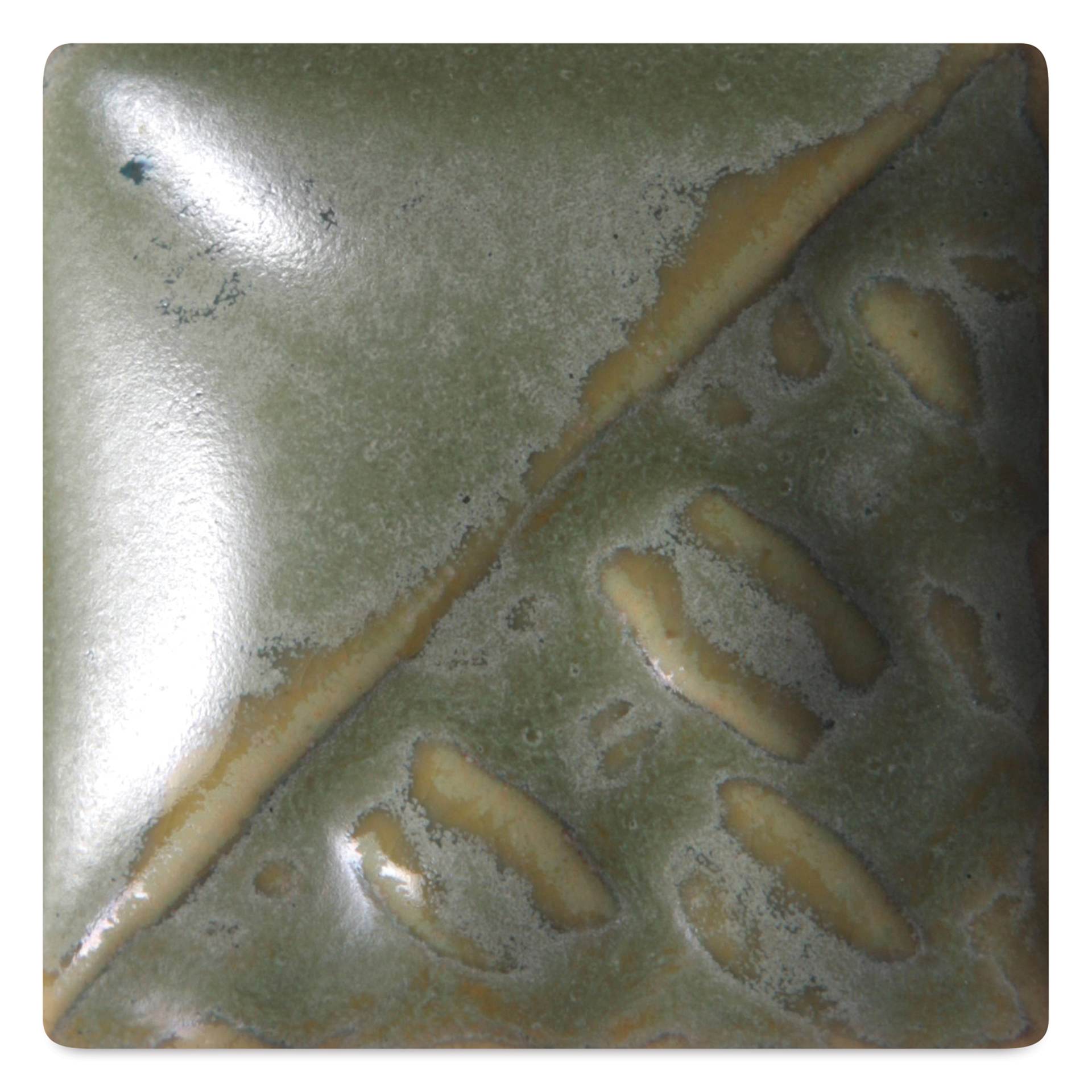 Mayco Stoneware Classic Glaze - Green Tea, Dry - fired to cone 6