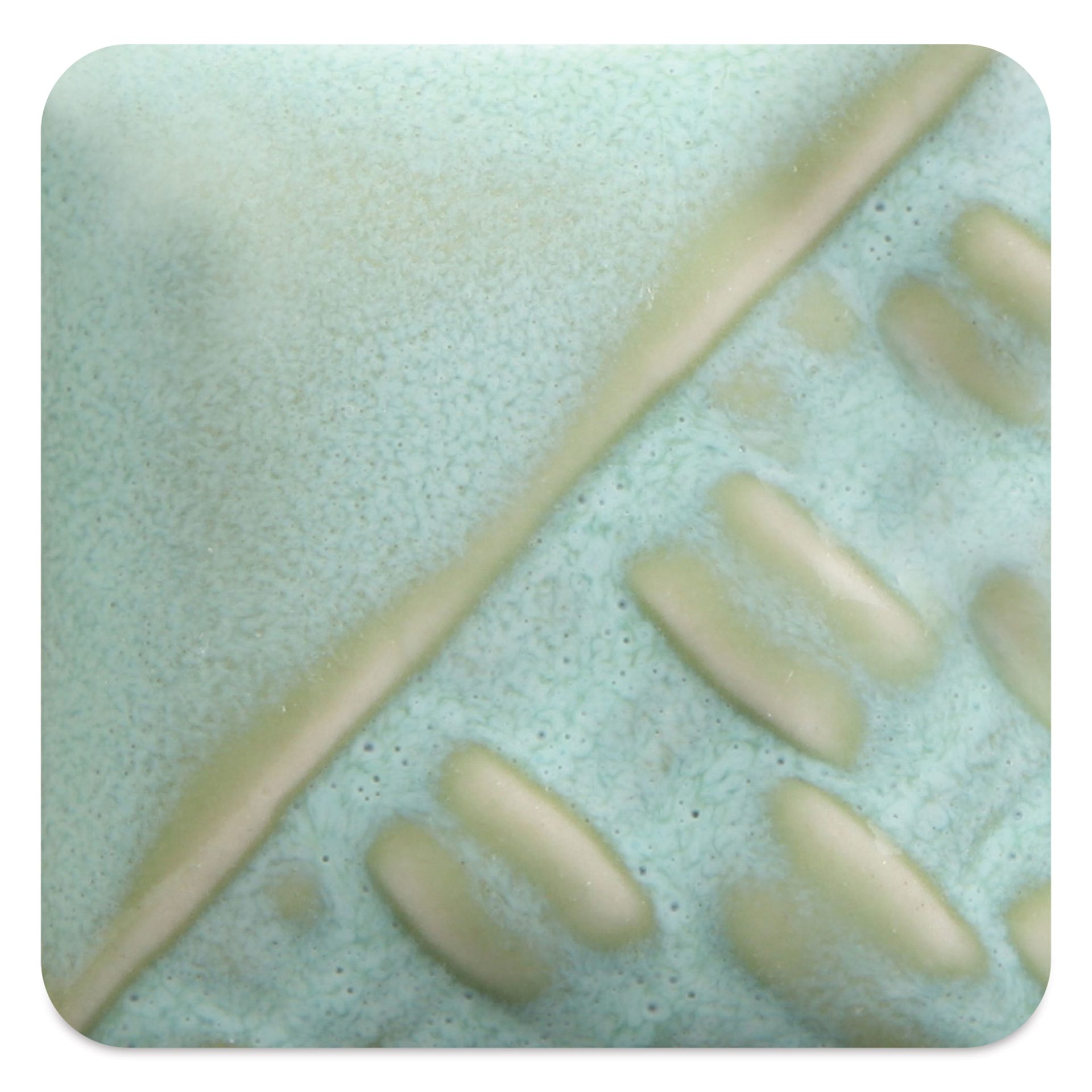 Mayco Stoneware Classic Glaze - Green Opal, fired at cone 10 reduction