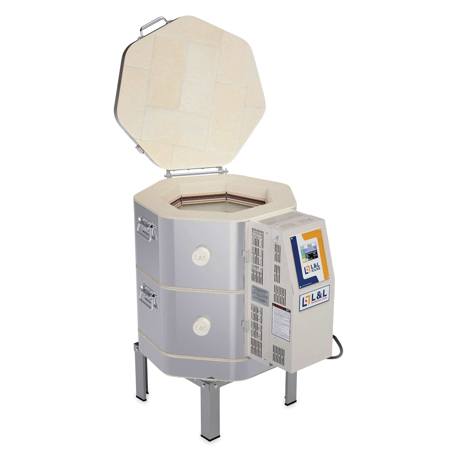 L&L Easy Fire Kiln - E14S-3, W3840, 208V, P1, 25.0 Amp open