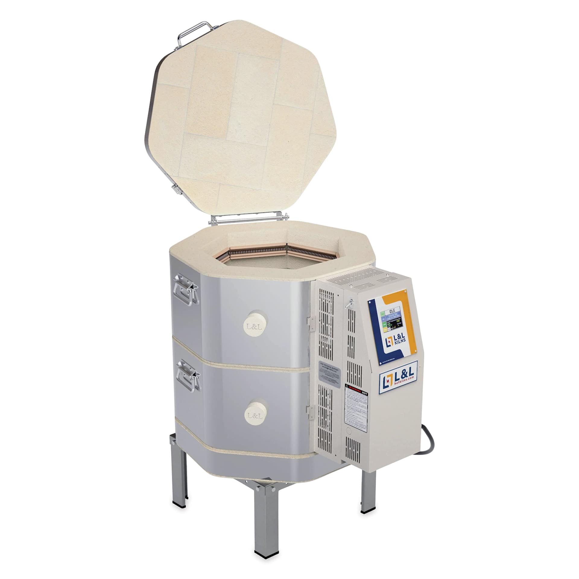L&L Easy Fire Kiln - E14S-3, W3840, 240V, P1, 20.0 Amp open