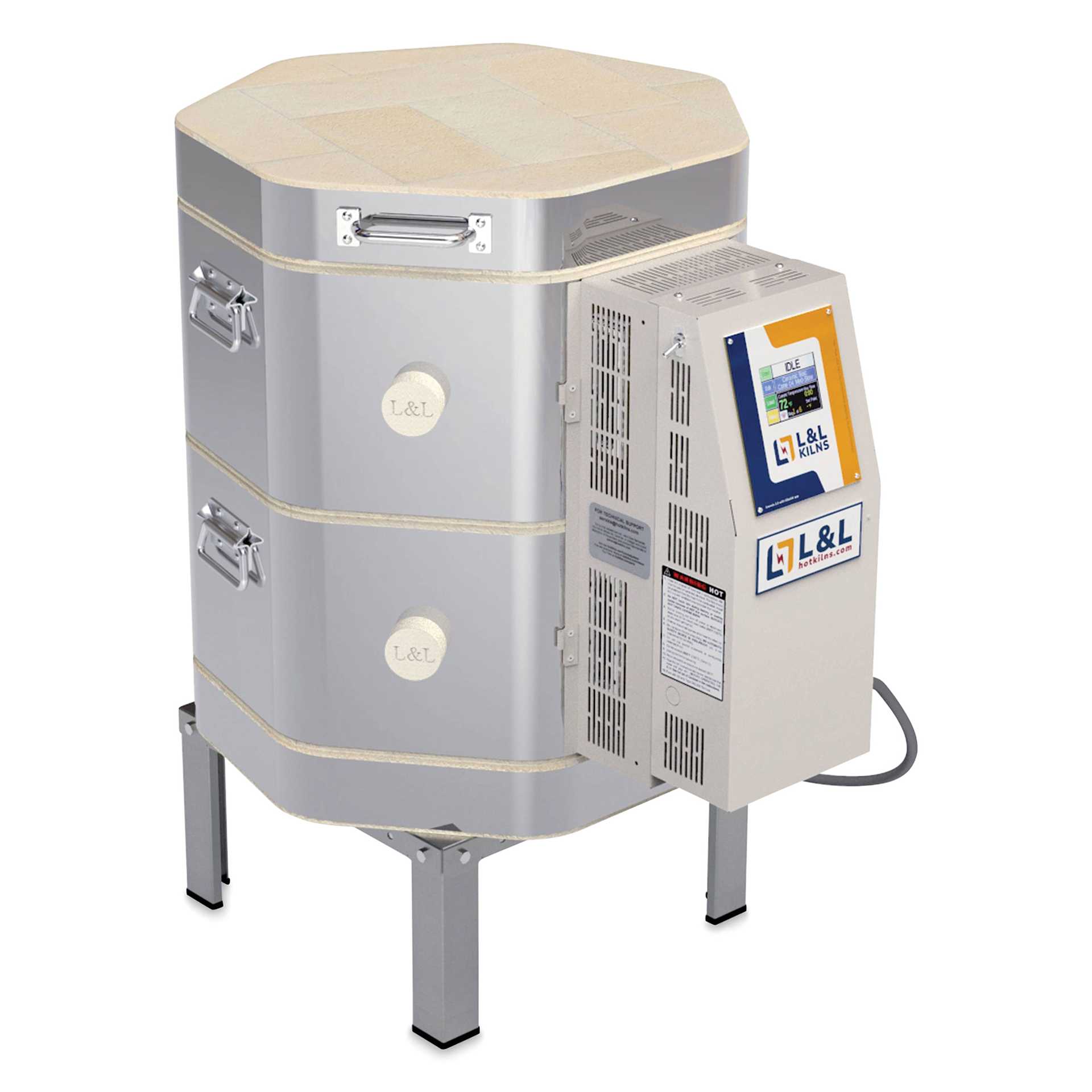 L&L Easy Fire Kiln - E14S-3, W3840, 240V, P1, 20.0 Amp closed