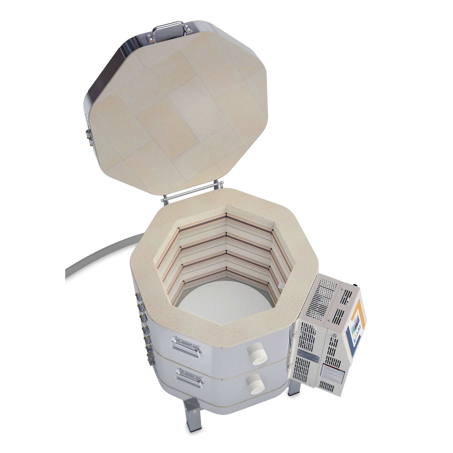 L&L Easy Fire Kiln - E18S-3, W5470, 240V, P1, 23.9 Amp open, top view