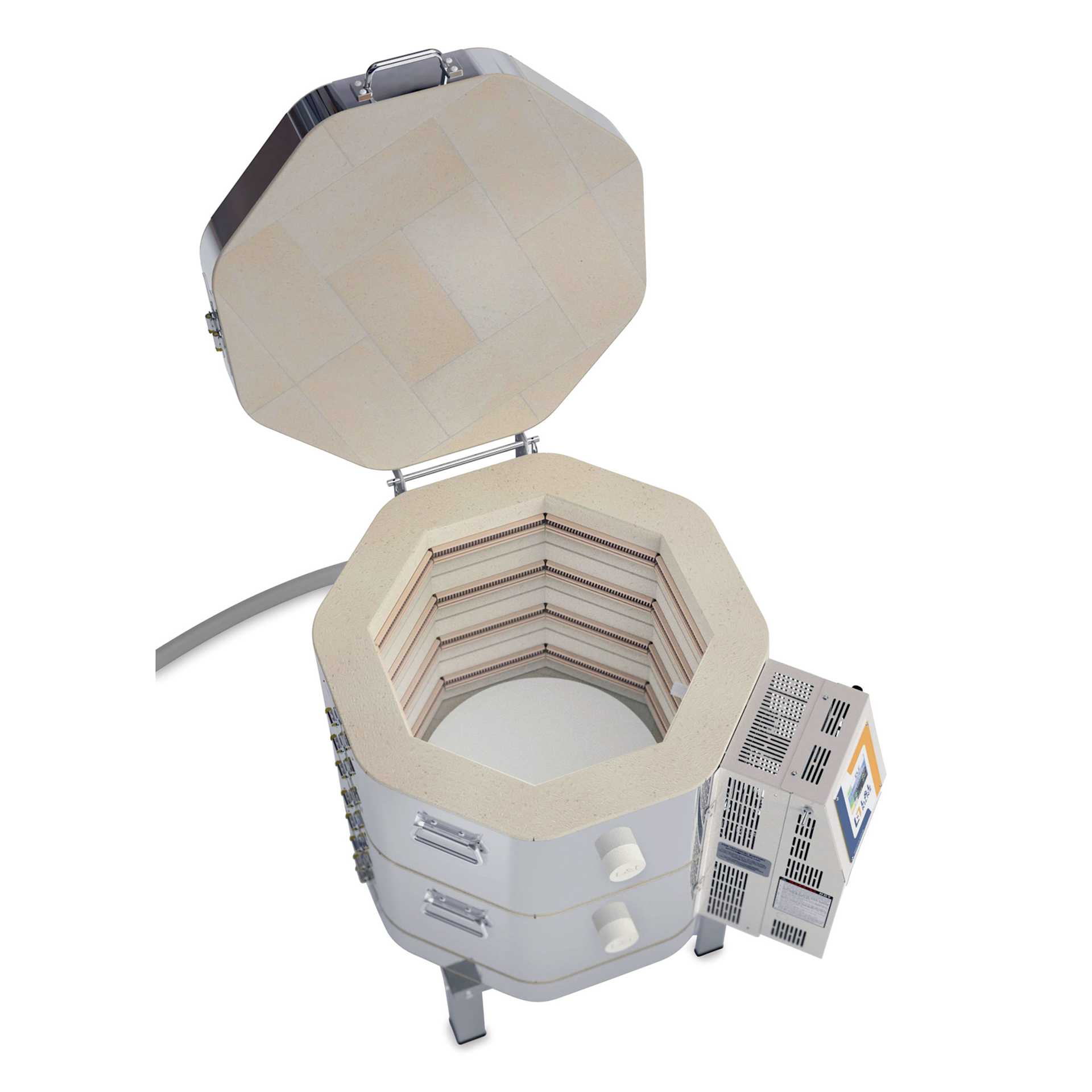 L&L Easy Fire Kiln - E18S-3, W5470, 240V, P3, 20.7 Amp open, top view
