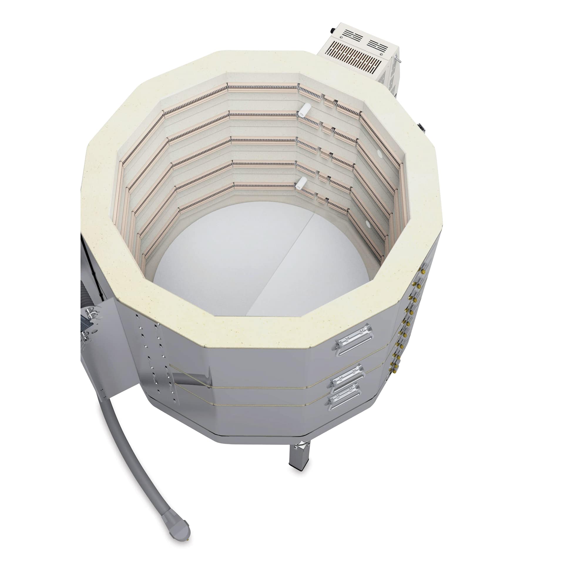 L&L Easy Fire Kiln - E28M-3, W13850, 208V, P3, 46.1 Amp kiln interior