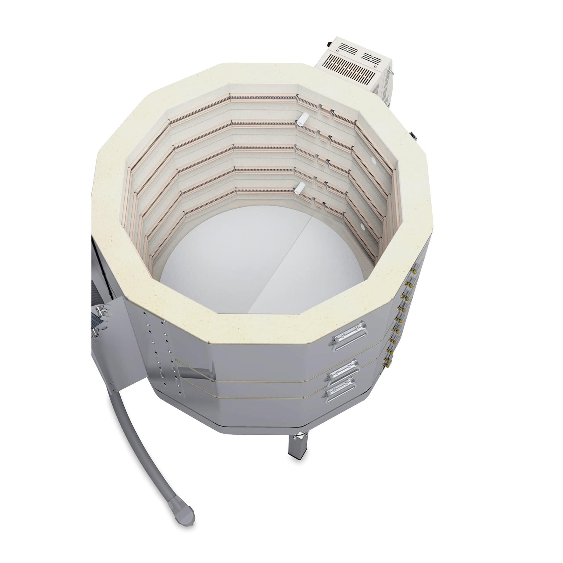 L&L Easy Fire Kiln - E28M-3, W11520, 240V, P1, 48.0 Amp kiln interior