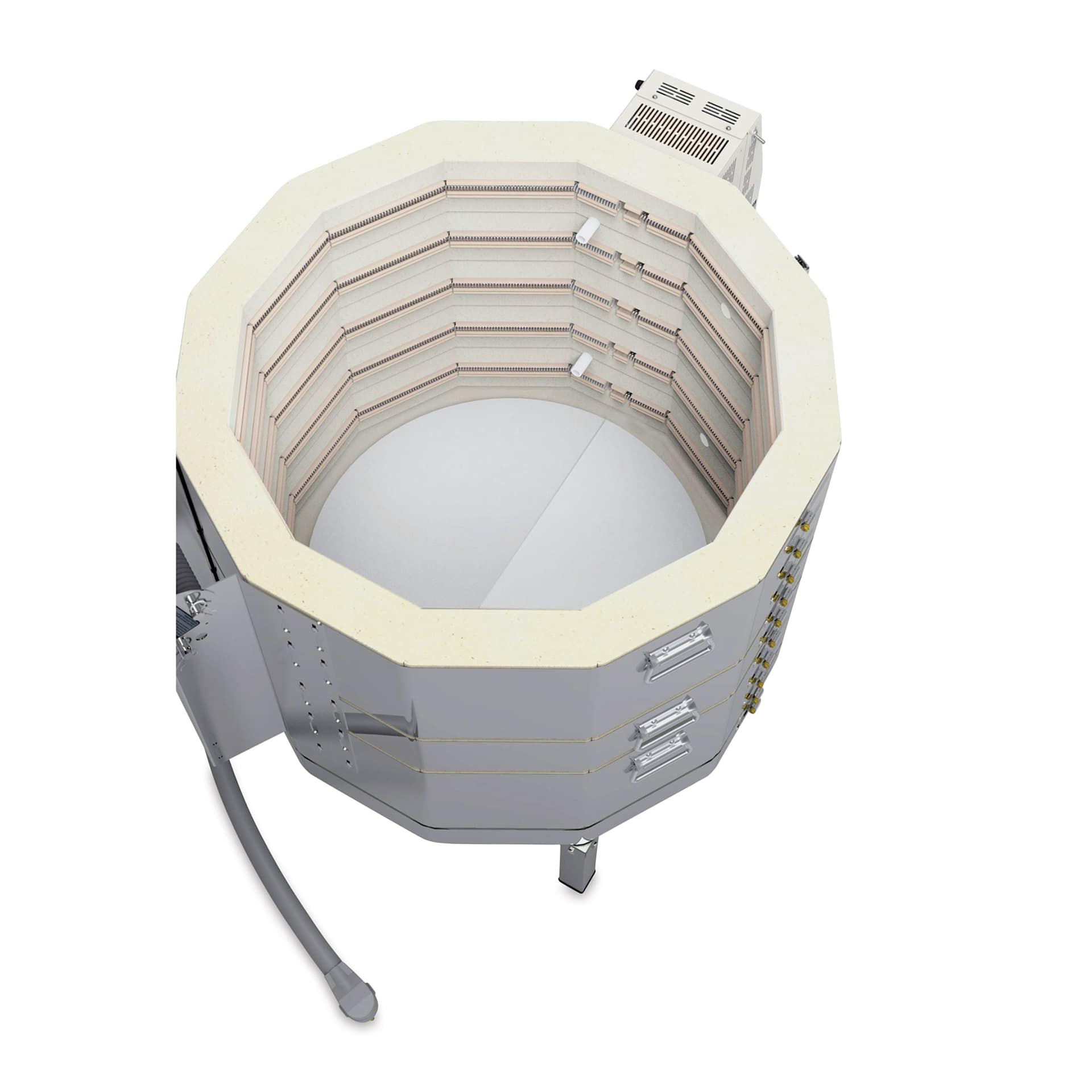 L&L Easy Fire Kiln - E28M-3, W13850, 240V, P3, 40.0 Amp kiln interior