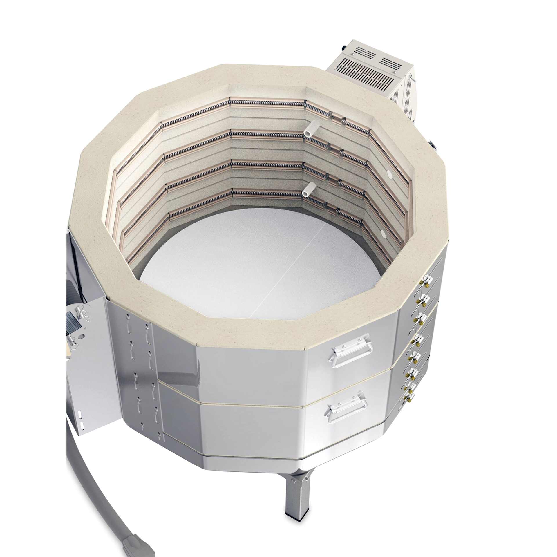 L&L Easy Fire Kiln - E28S-3, W9985, 208V, P1, 48.0 Amp kiln interior