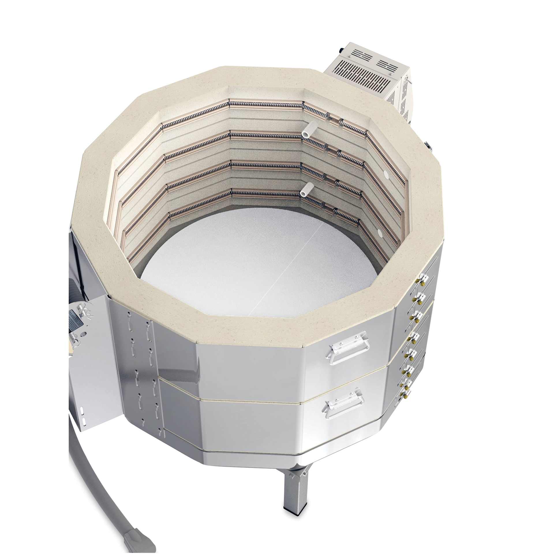 L&L Easy Fire Kiln - E28S-3, W9985, 208V, P1, 48.0 Amp kiln interior