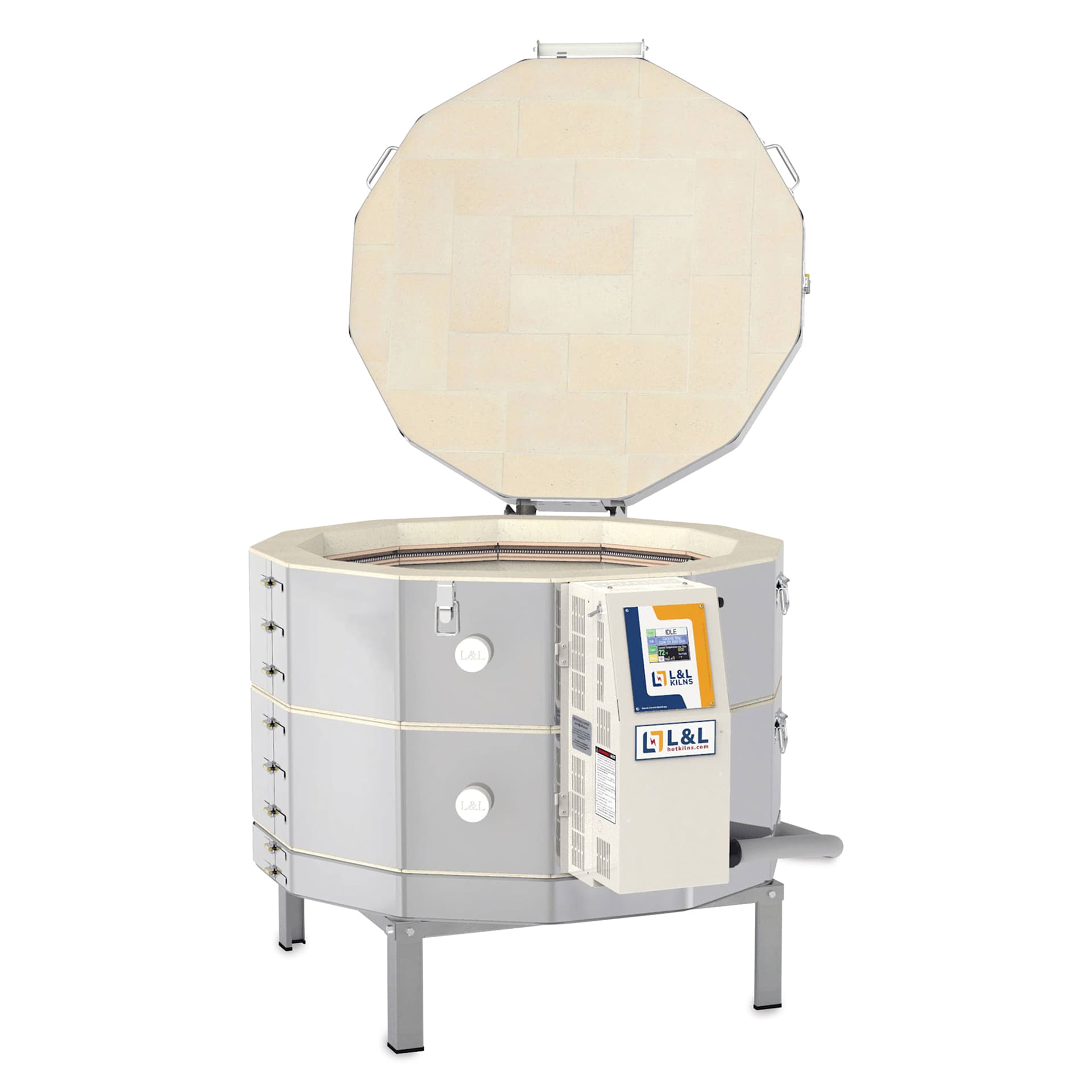 L&L Easy Fire Kiln - E28S-3, W11500, 240V, P1, 48.0 Amp open
