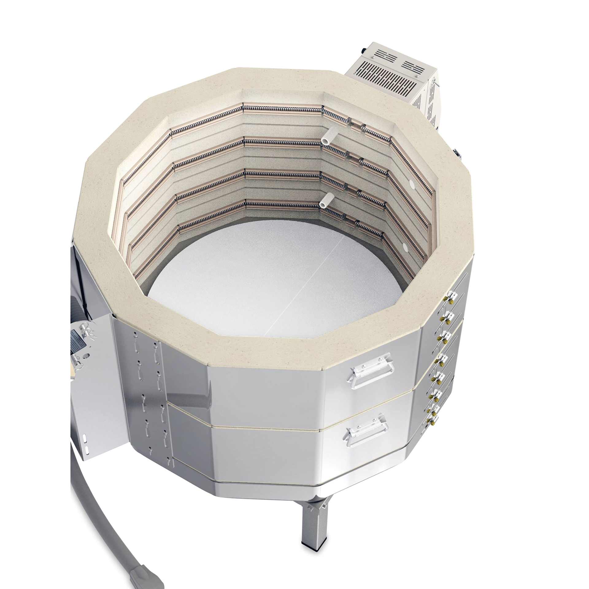 L&L Easy Fire Kiln - E28S-3, W11500, 240V, P3, 41.6 Amp kiln interior