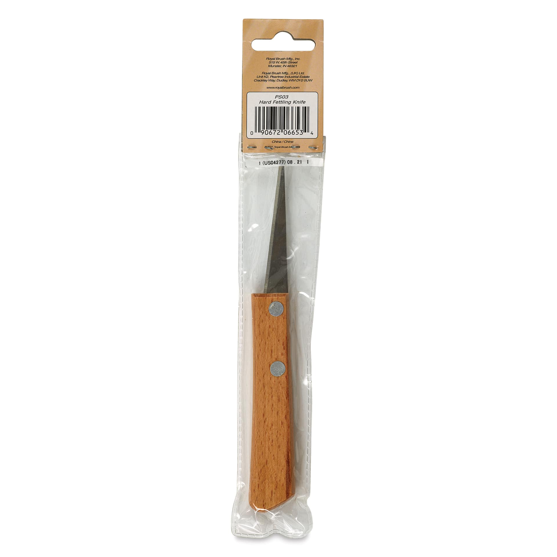 Potter's Select Fettling Knife - Hard - back of packaging