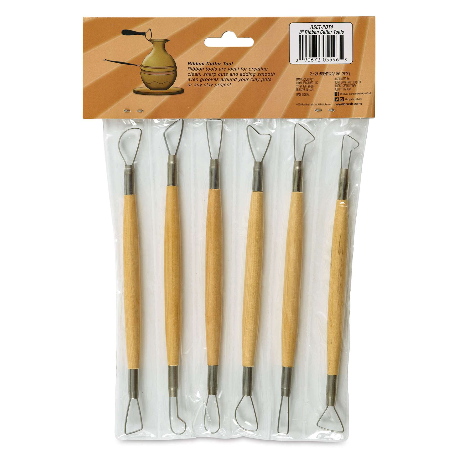 Potter's Select Ribbon Cutter Tools - Small, Set of 6 - back of packaging