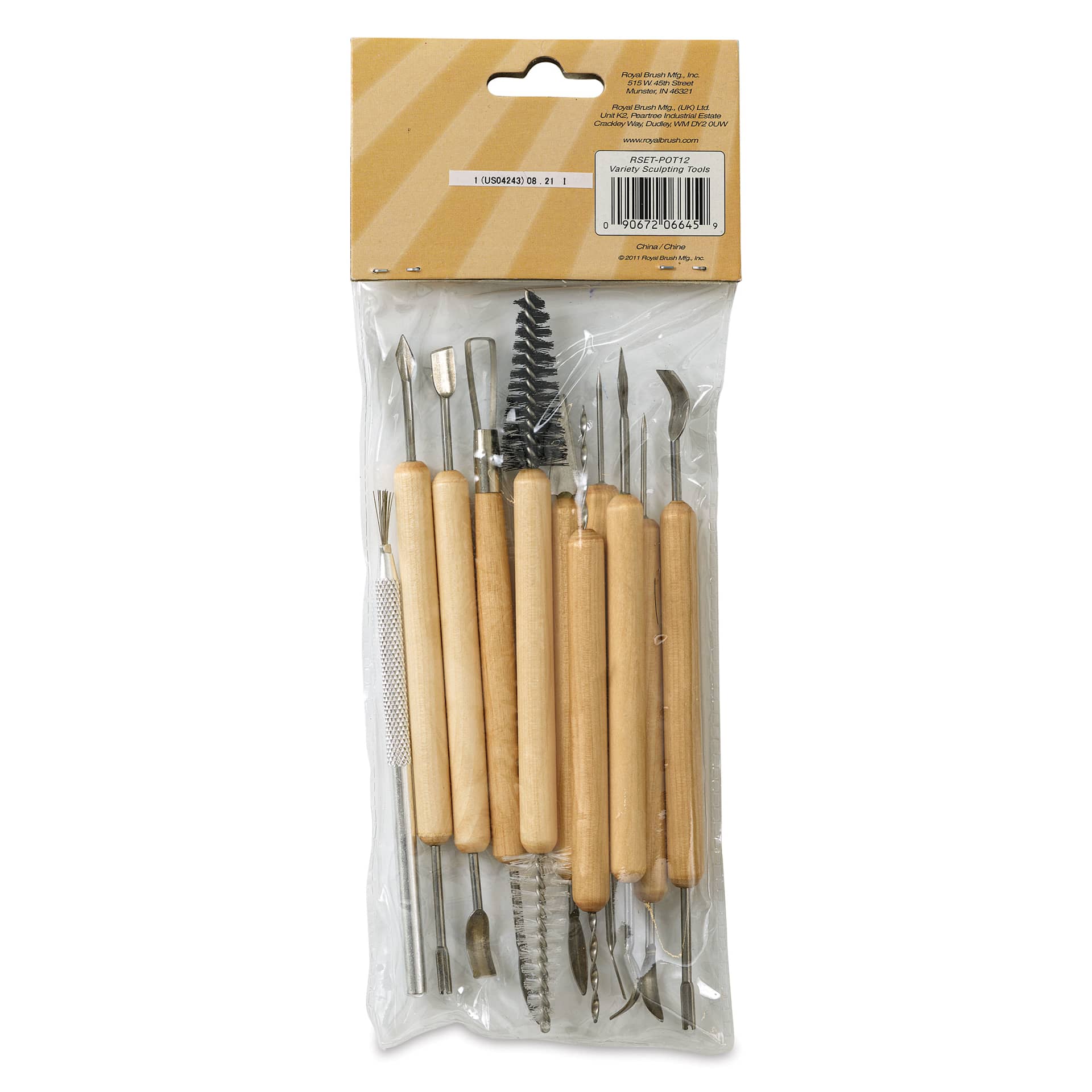 Potter's Select Variety Sculpting Tools - Set of 11 - back of packaging