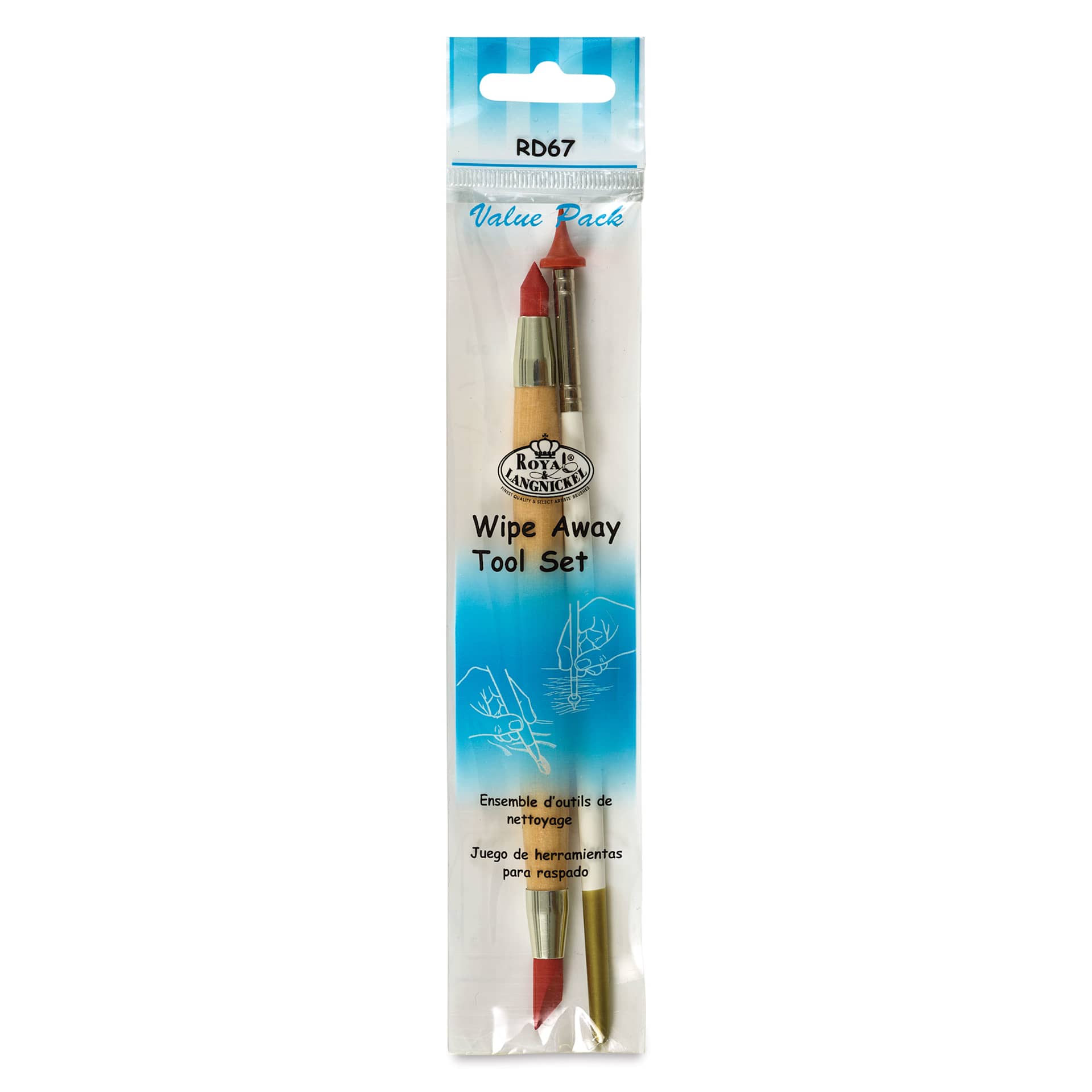 Royal & Langnickel Wipe Away Tools - Set of 2 - front of packaging