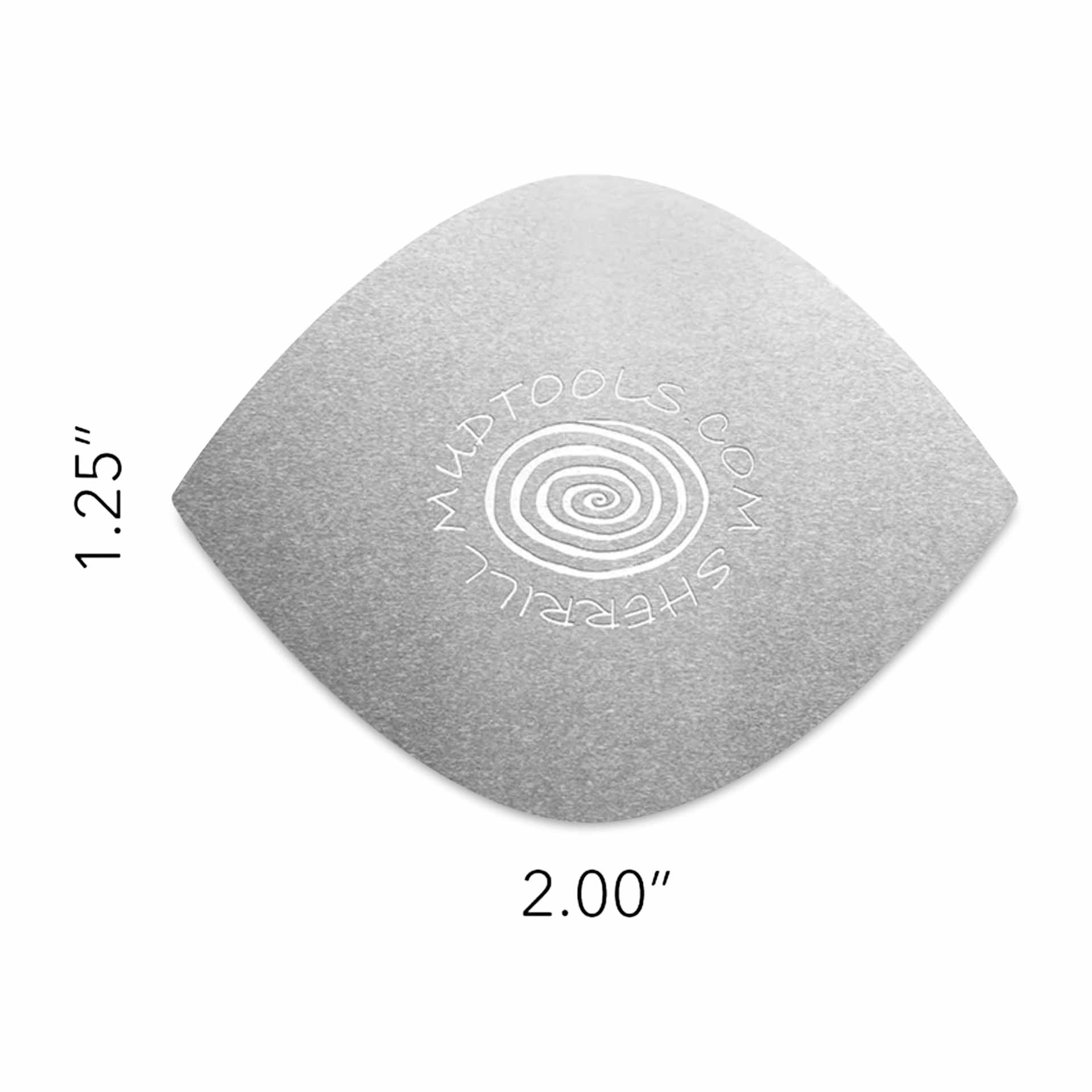Mudtools Stainless Steel Drawing Rib - Leaf, Smooth - dimensions