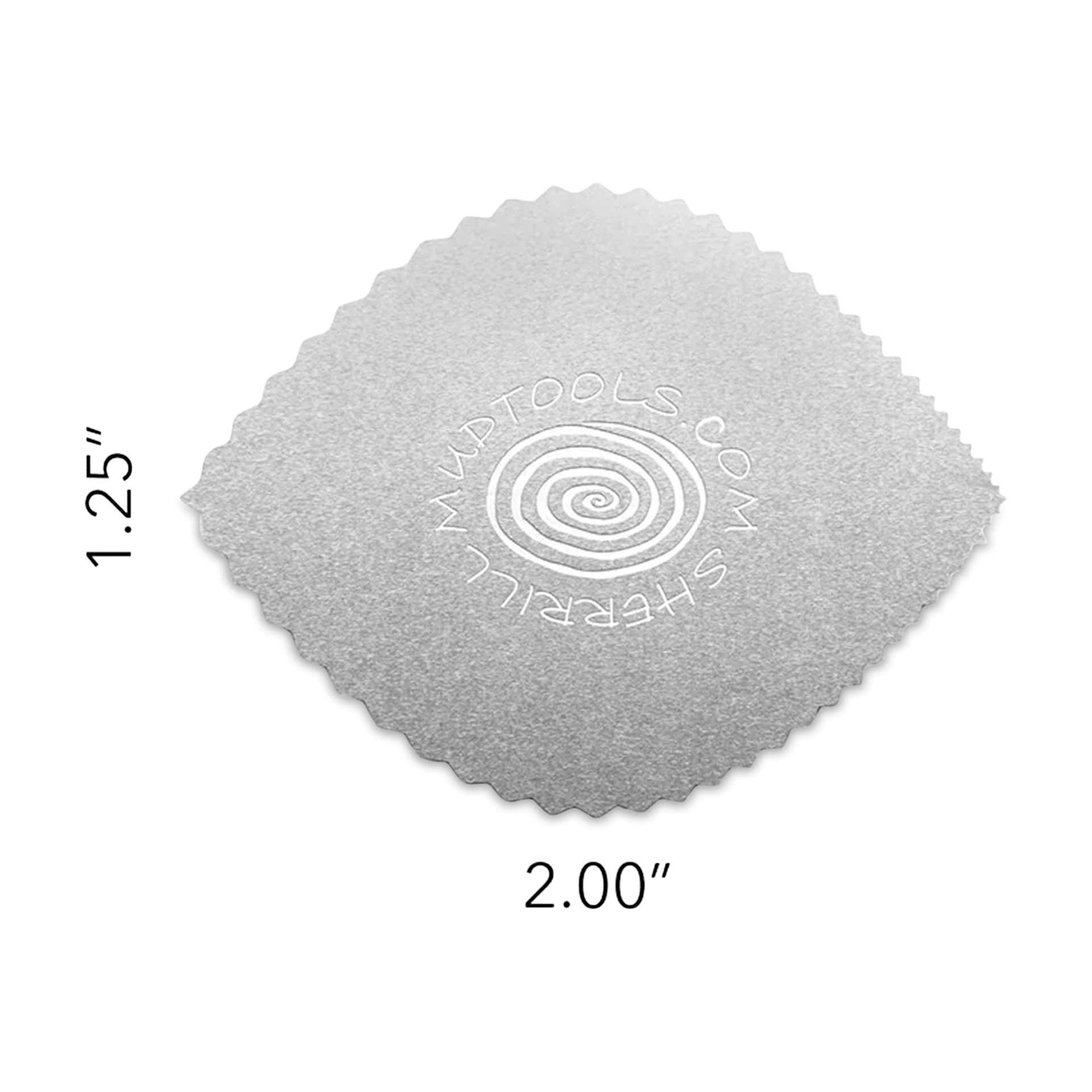 Mudtools Stainless Steel Drawing Rib - Leaf, Tight Angle - dimensions
