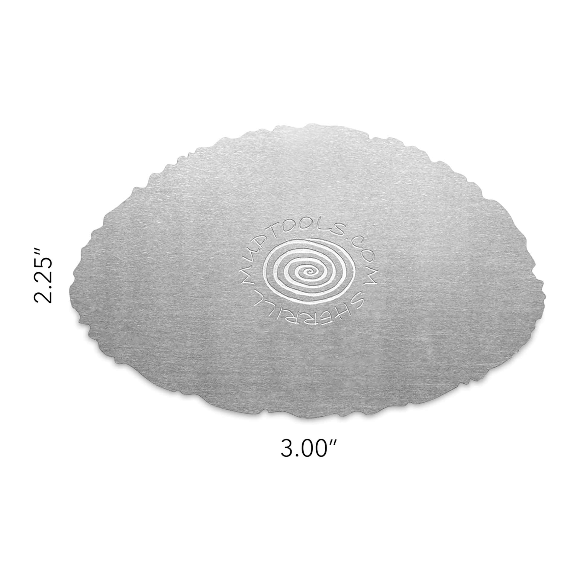 Mudtools Stainless Steel Drawing Rib - Pebble, Organic - dimensions