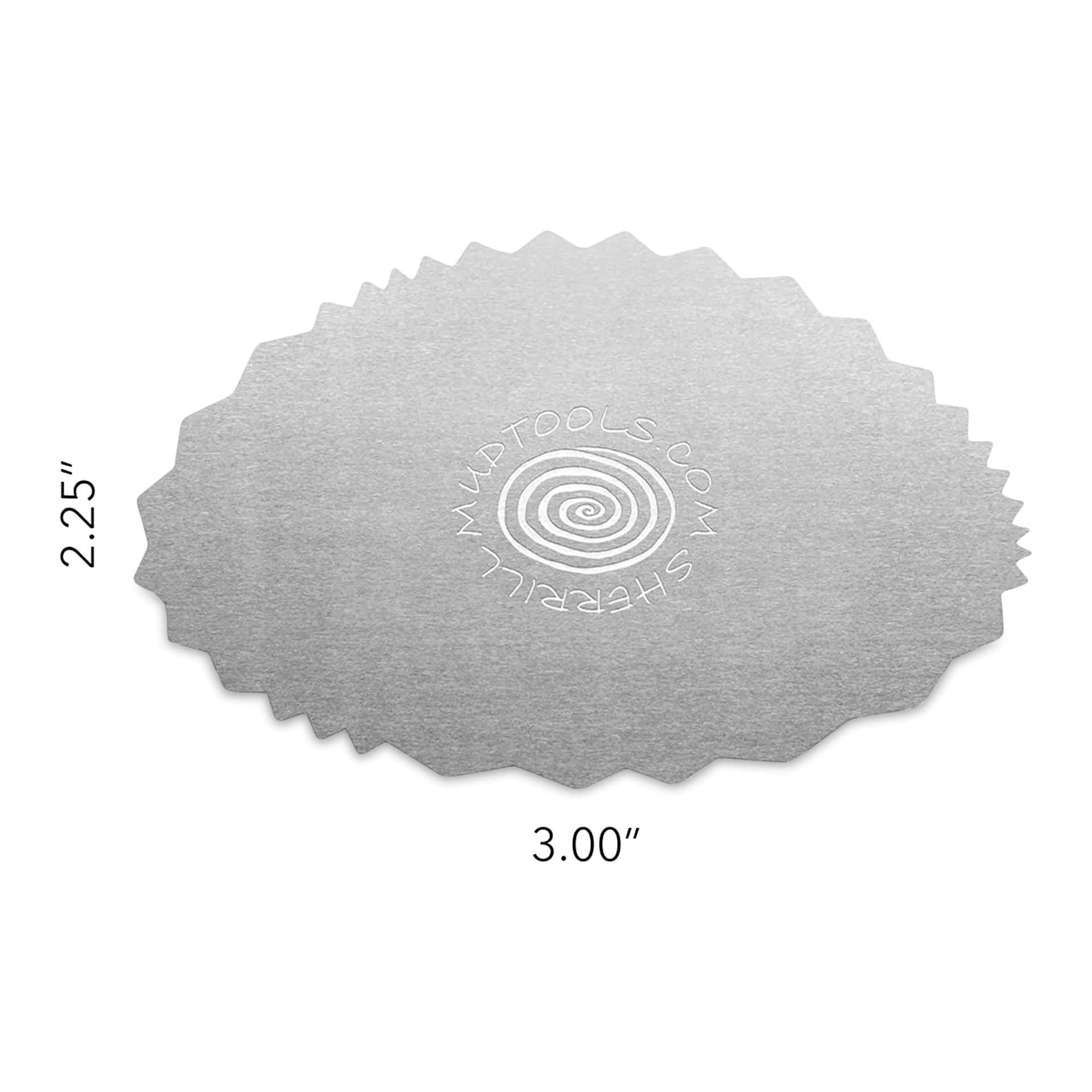 Mudtools Stainless Steel Drawing Rib - Pebble, Angle - dimensions