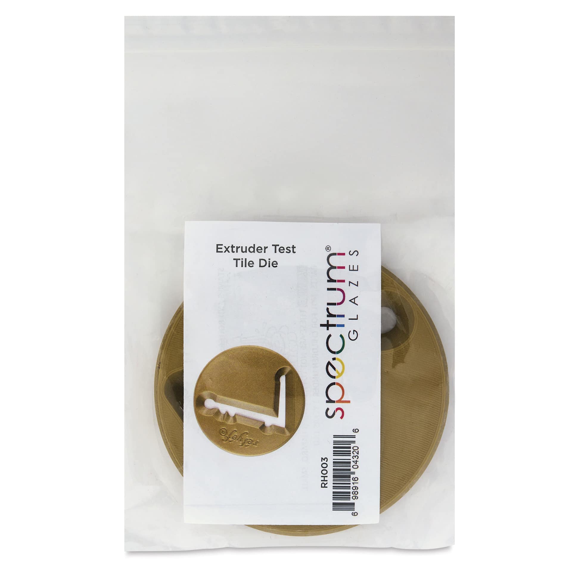 Spectrum Test Tile Extruder Die - front of packaging