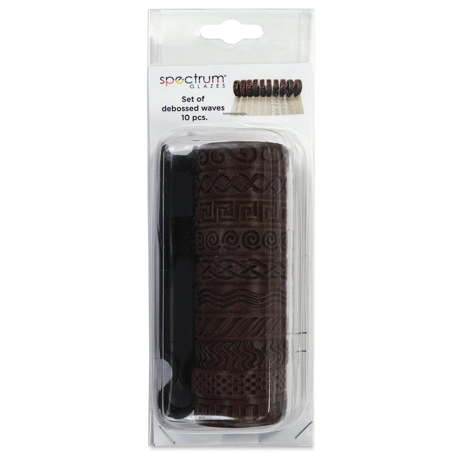 Spectrum Stamp Rollers - Debossed Waves, Set of 10 - front of packaging